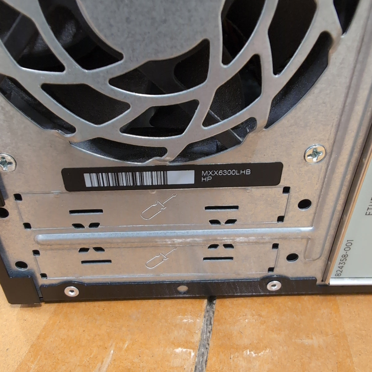 Black Desktop Computer Tower with Cables