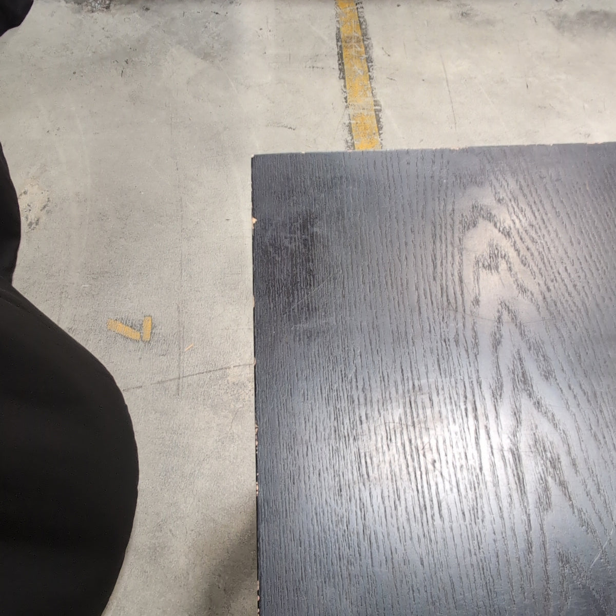 Black Finish Wood End Table with a Single Drawer