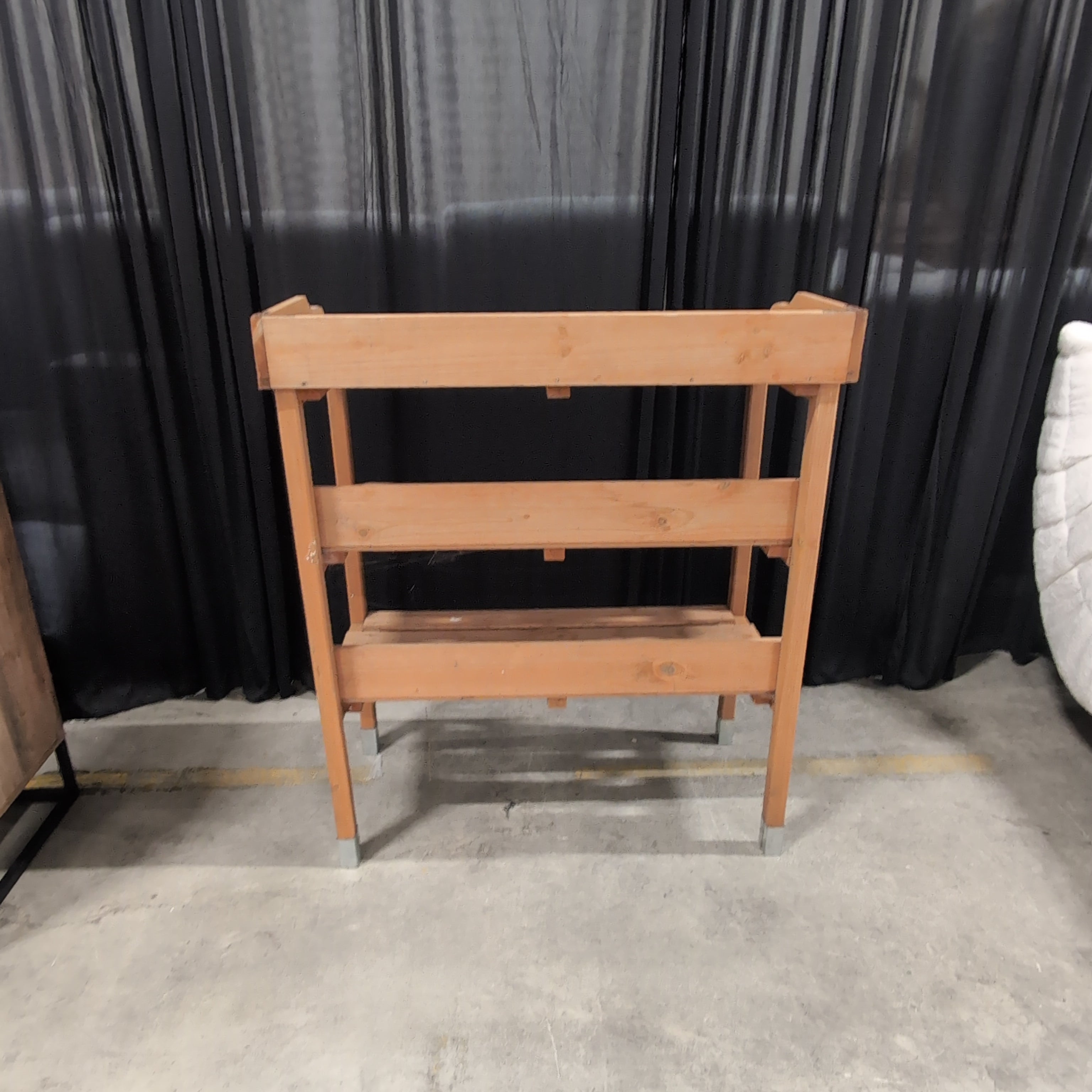 GRANTEX Wood Potting Bench with Galvanized Top