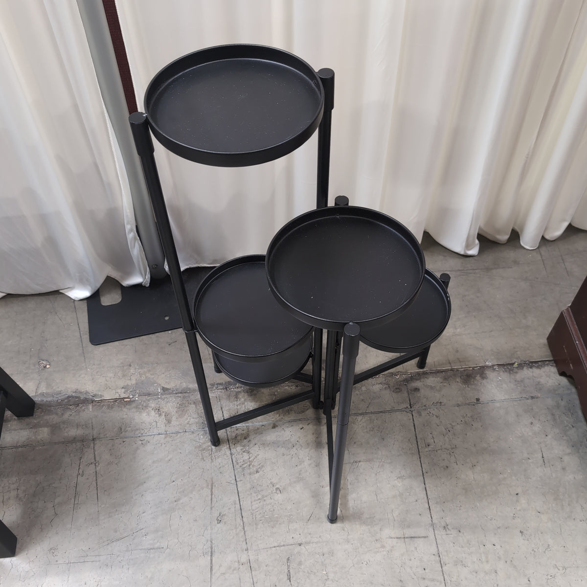 Black Metal Five-Tier Plant Stand
