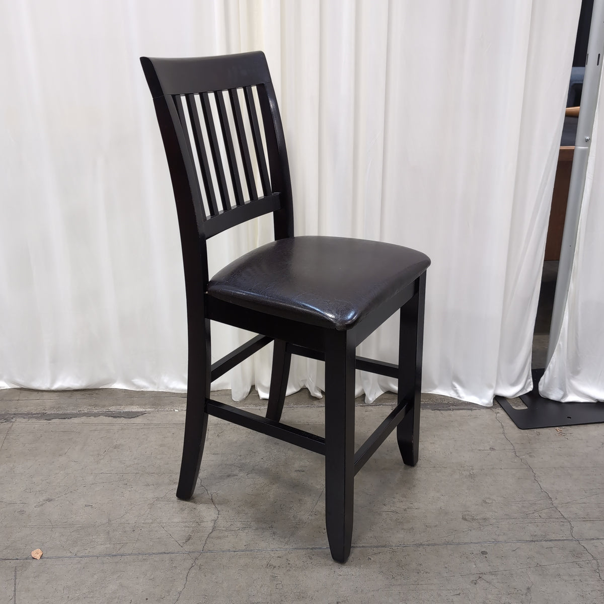 Dark Wood Rectangular Dining Table with Six Chairs