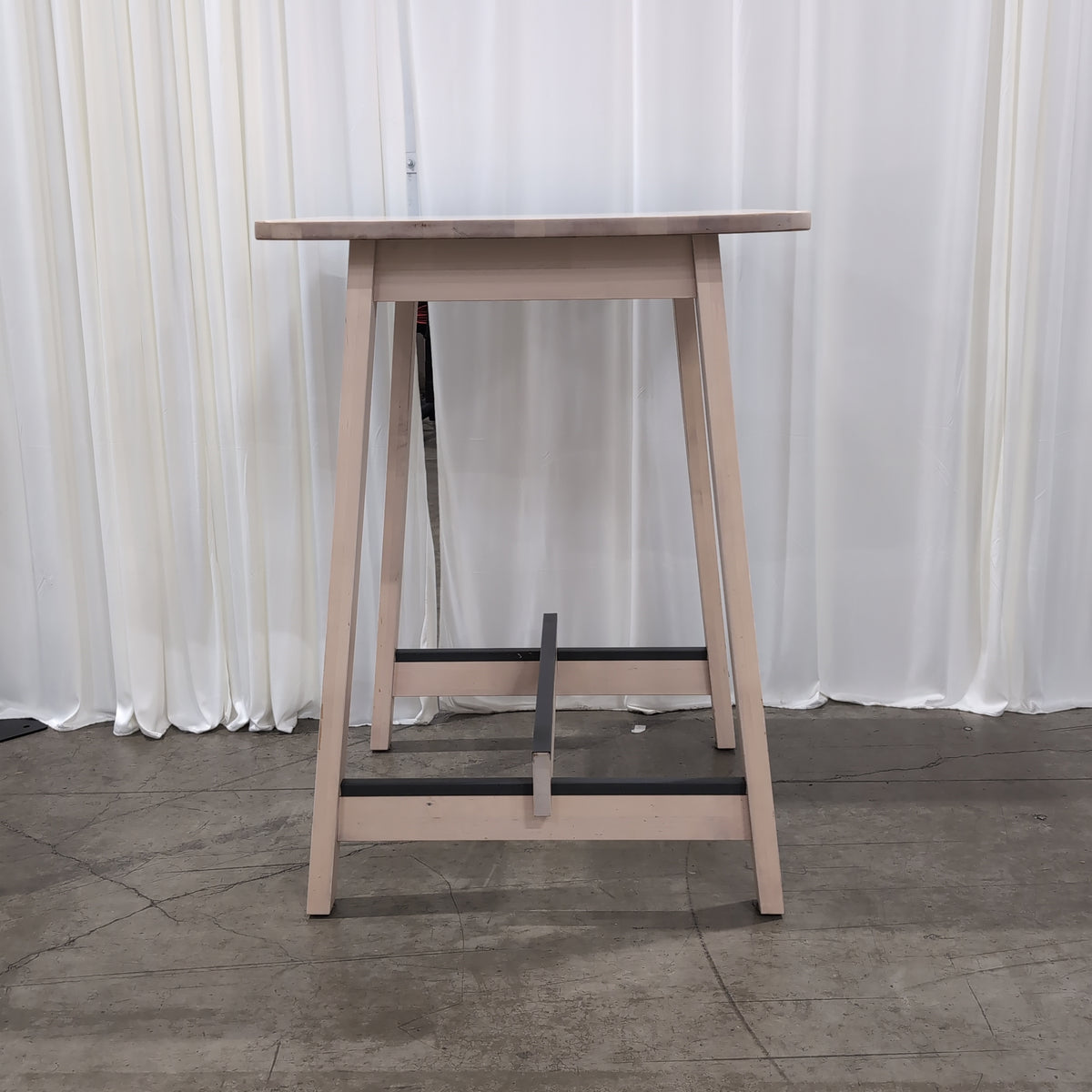 Square Light Wood Bar Table
