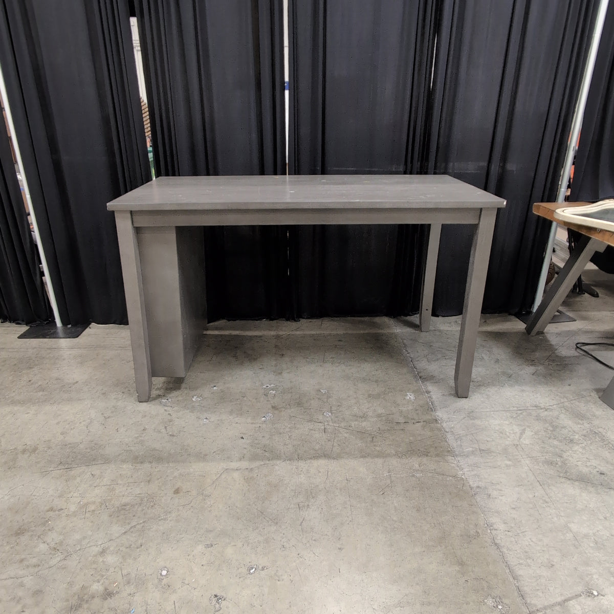 Ashley Furniture-Dark Gray Wood Rectangular Desk with Shelving