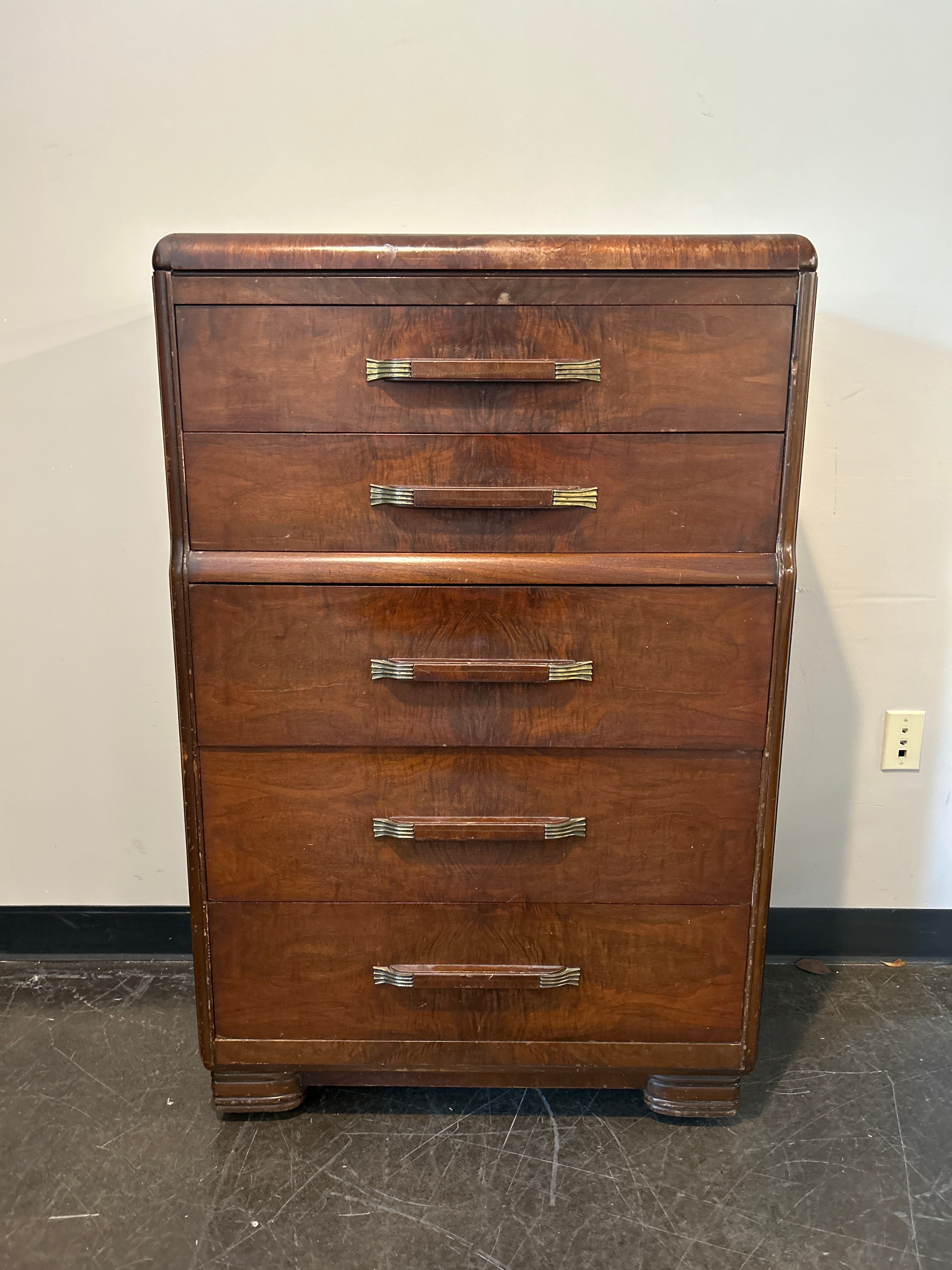 Mid-Century Modern Hardwood Chest of Drawers