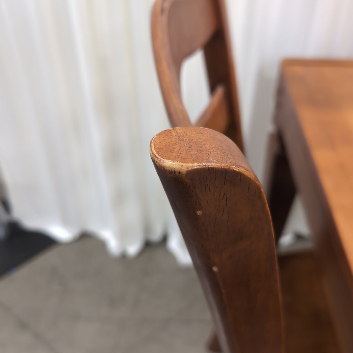 Warm Cherry Finish Wood Dining Table with Extension Leaf