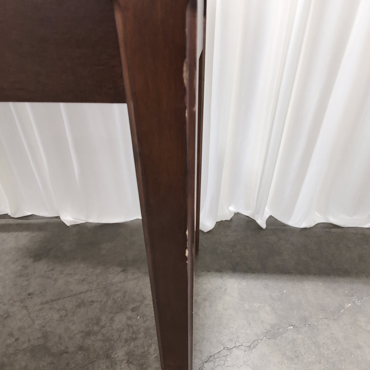 Dark Brown Wood Single-Drawer Desk