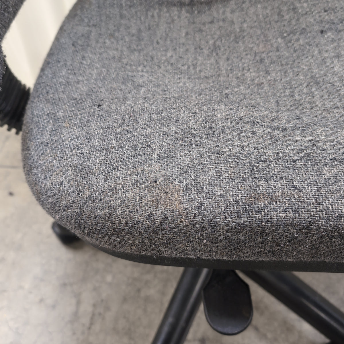 Grey Fabric Office Chair with Swivel Base