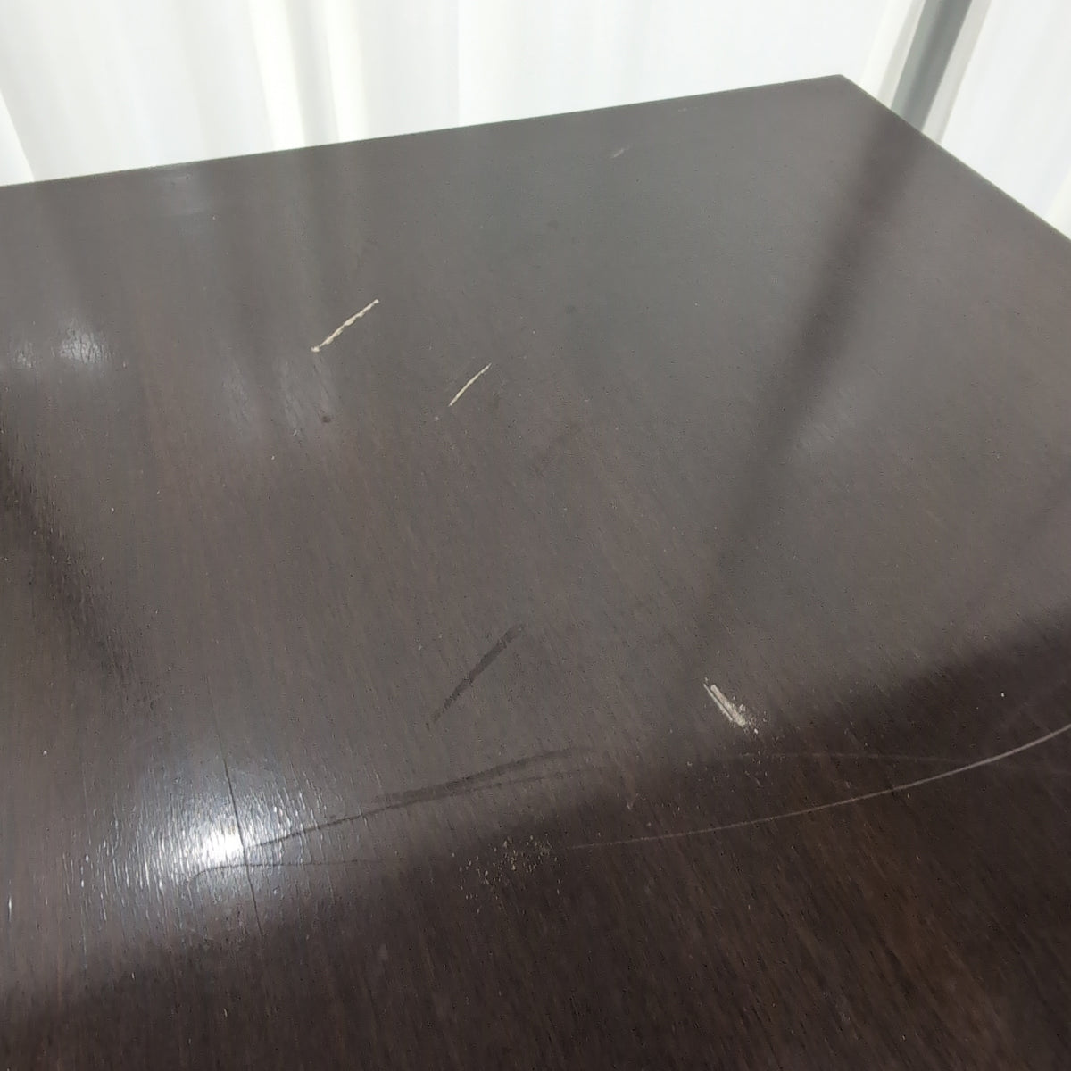 Traditional Dark Wood Dining Table with Upholstered Chairs