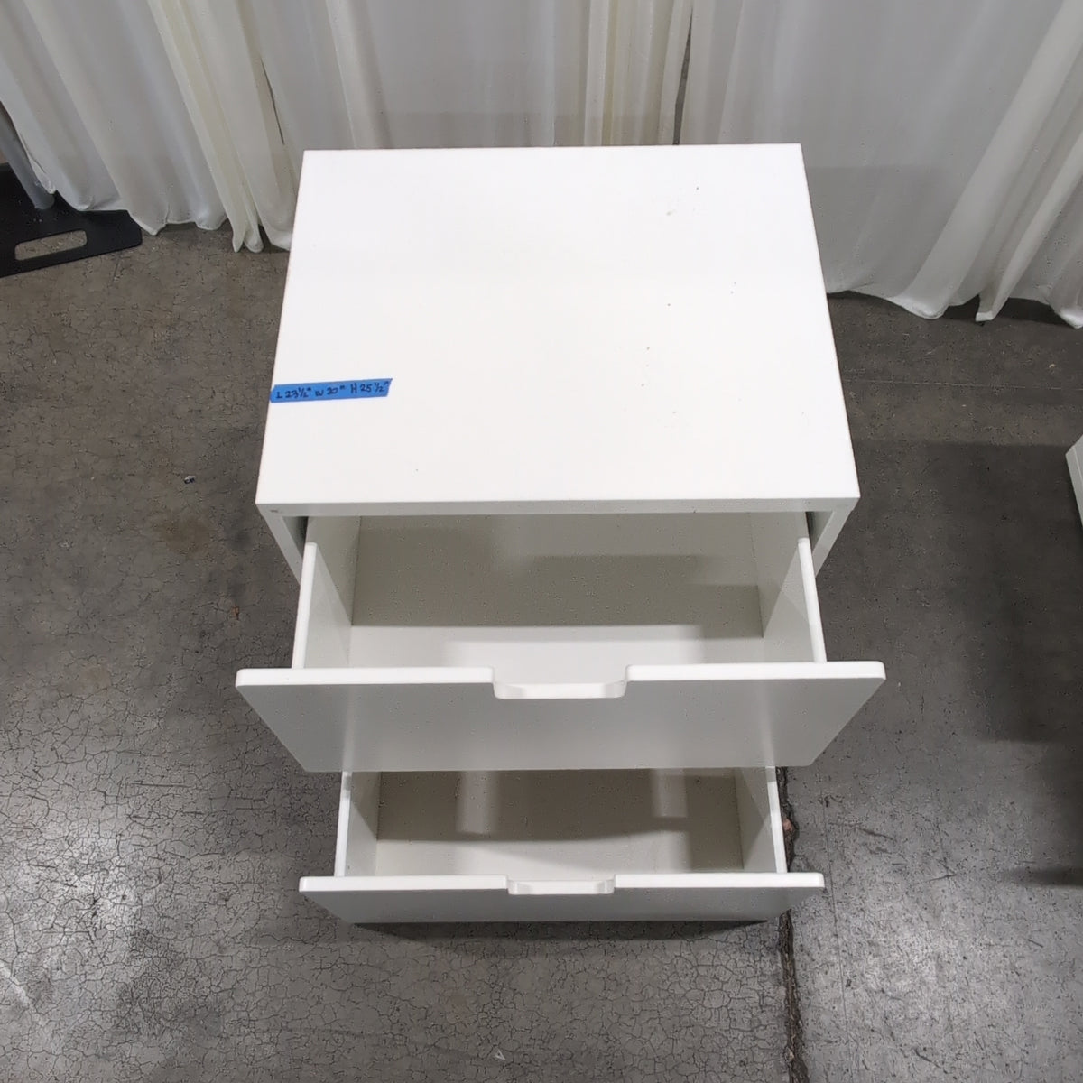 IKEA White Two-Drawer Modular Storage Unit with Recessed Pulls
