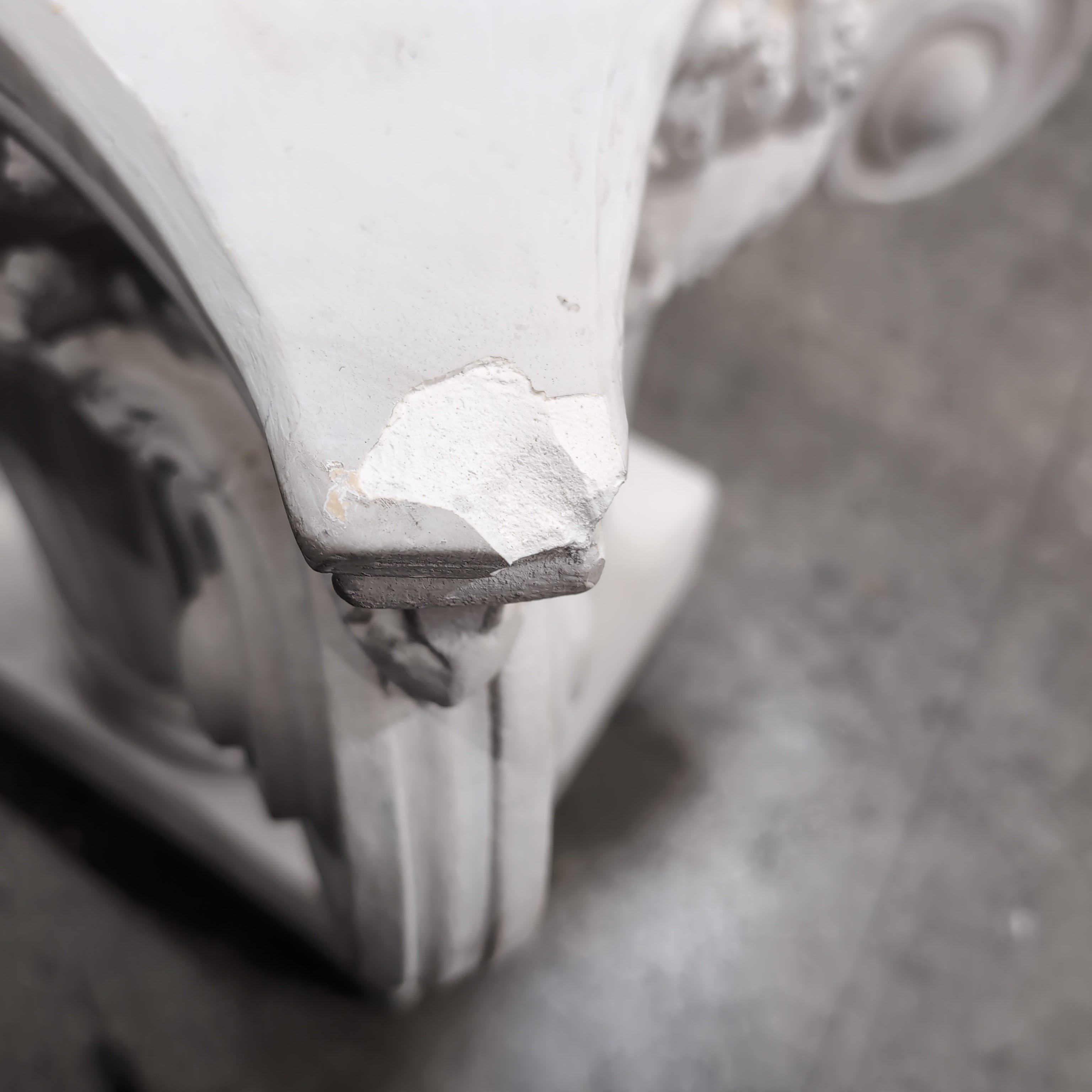Classical White Decorative Column with Volutes