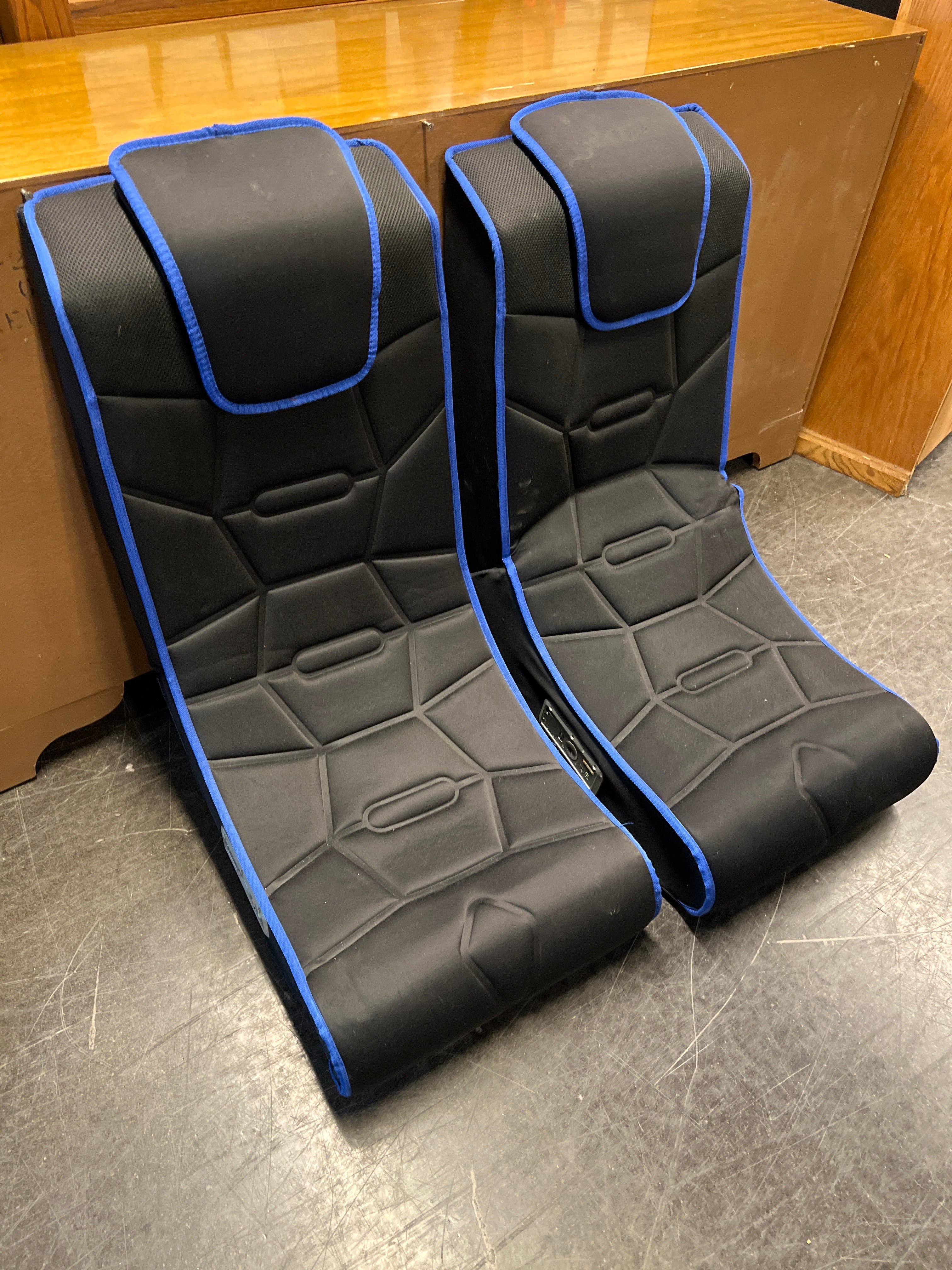 Damage: Black & Blue Gaming Floor Rocker Chair