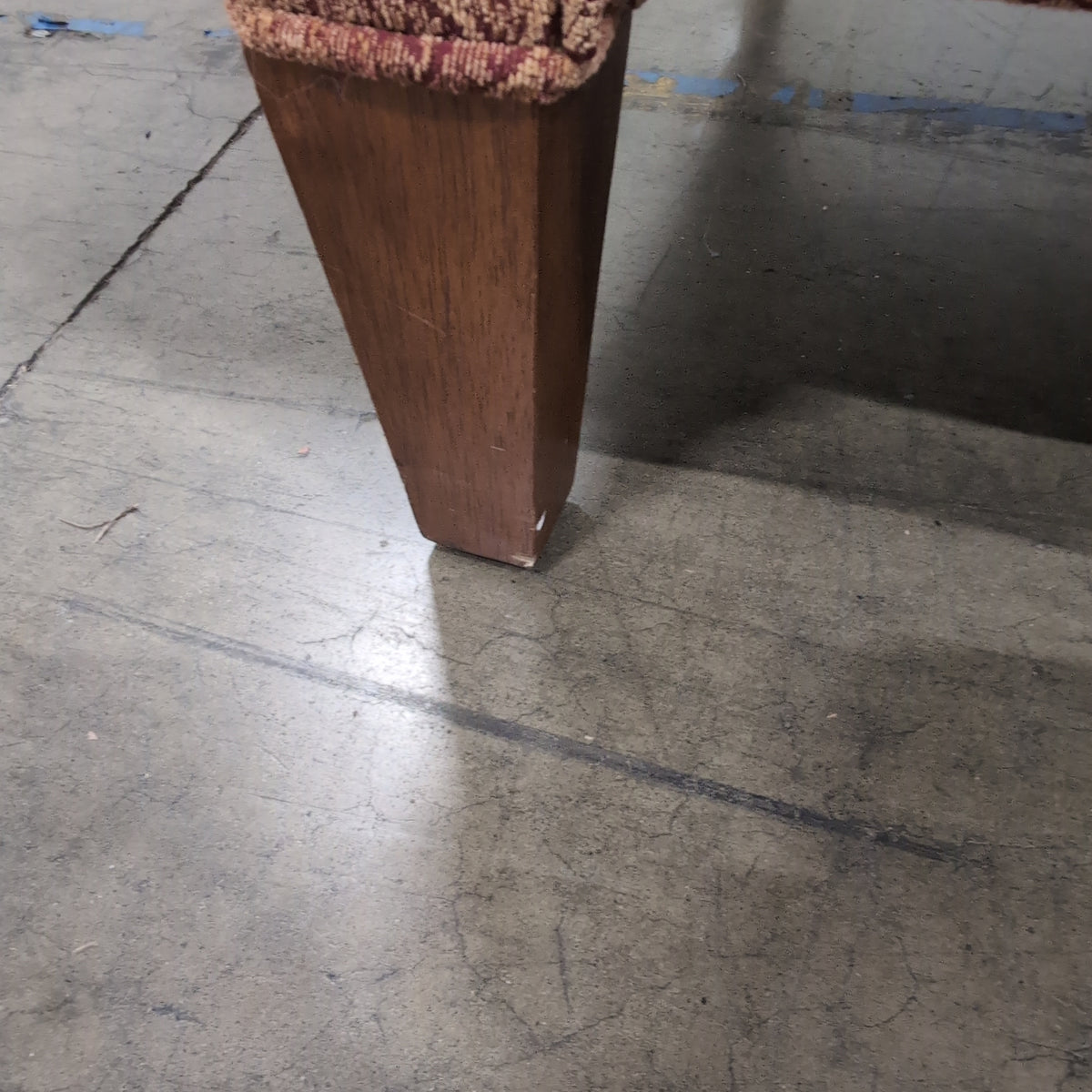 Traditional Red and Gold Damask Wingback Chair