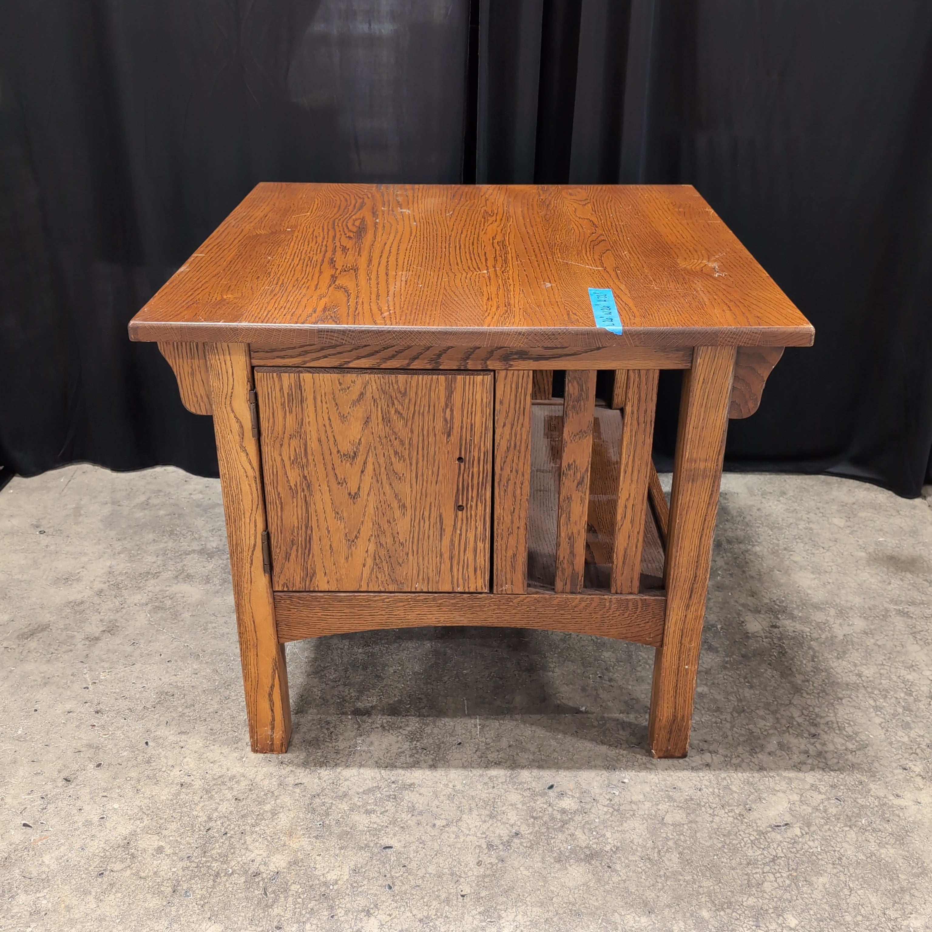 Brown Wood Square End Table