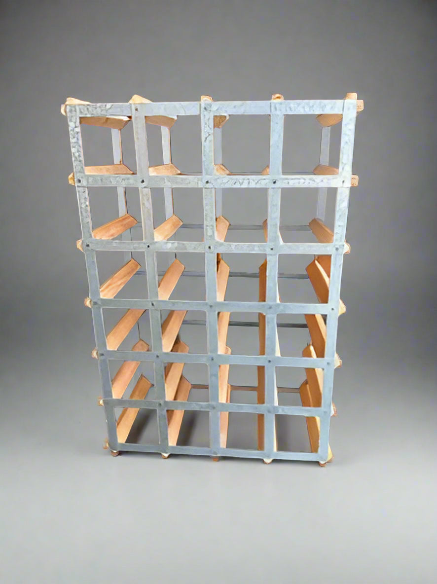 Metal And Wood Winerack.