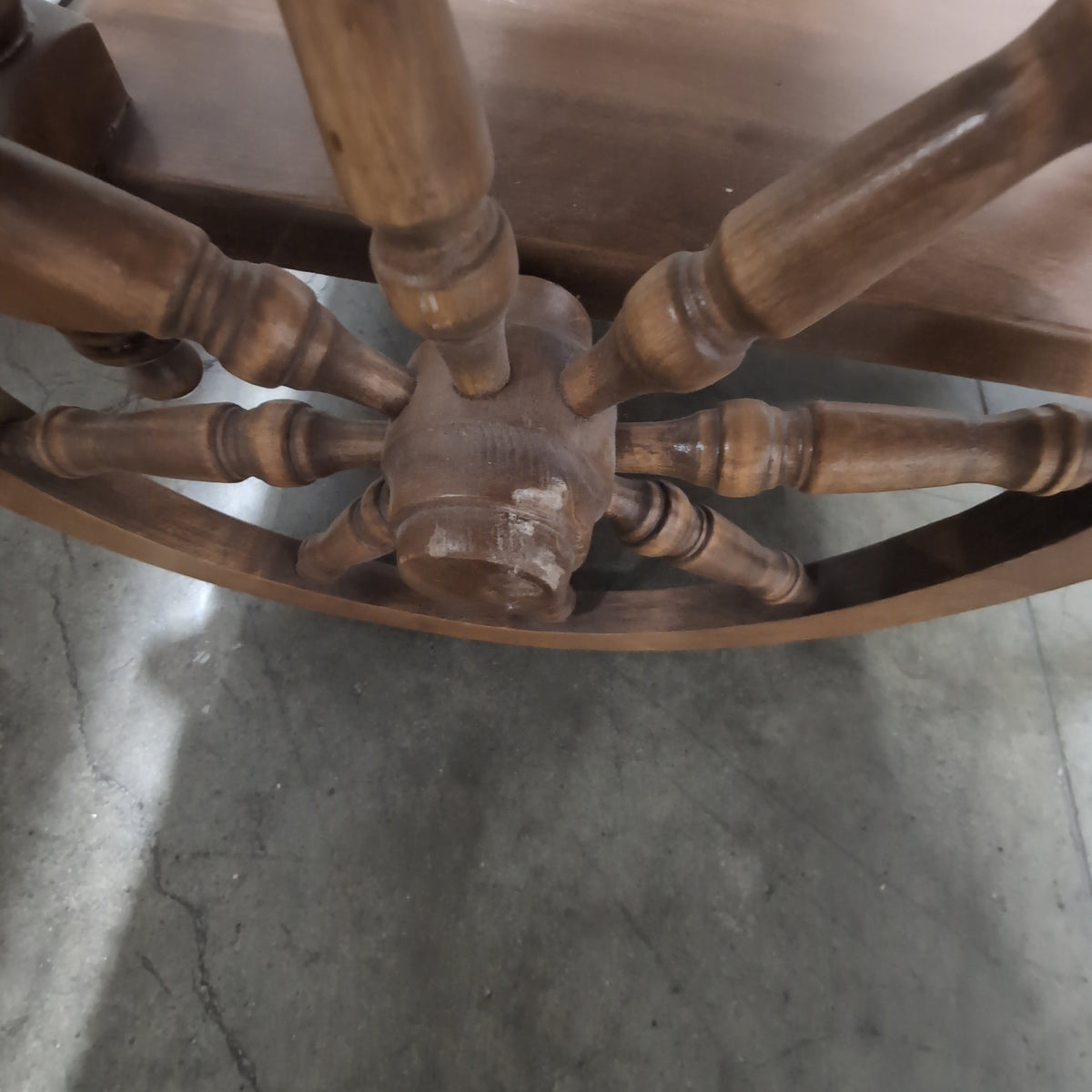 Light Brown Wood Drop Leaf Serving Cart with Turned Legs