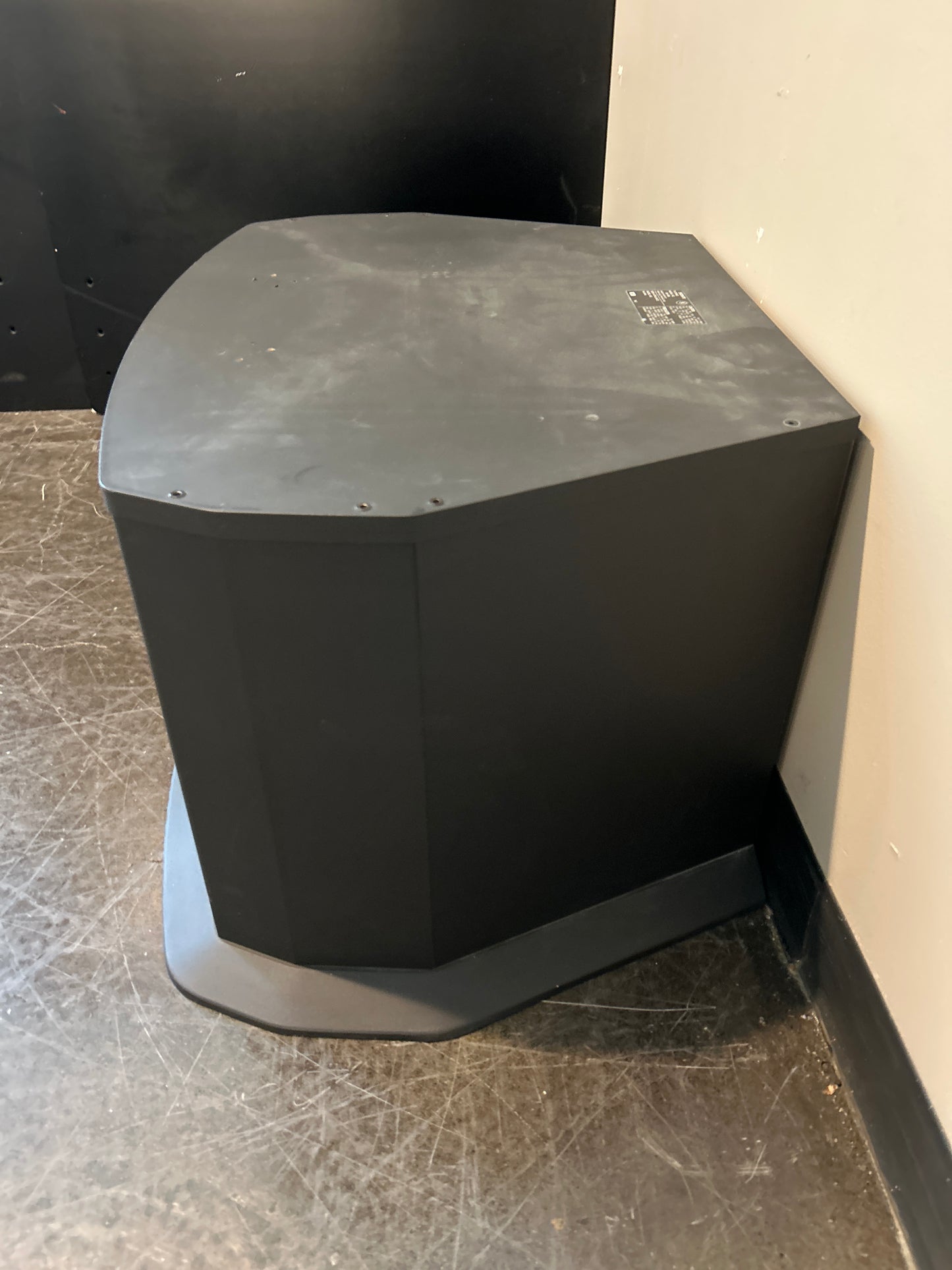 Black Glass-Door Corner Media Console