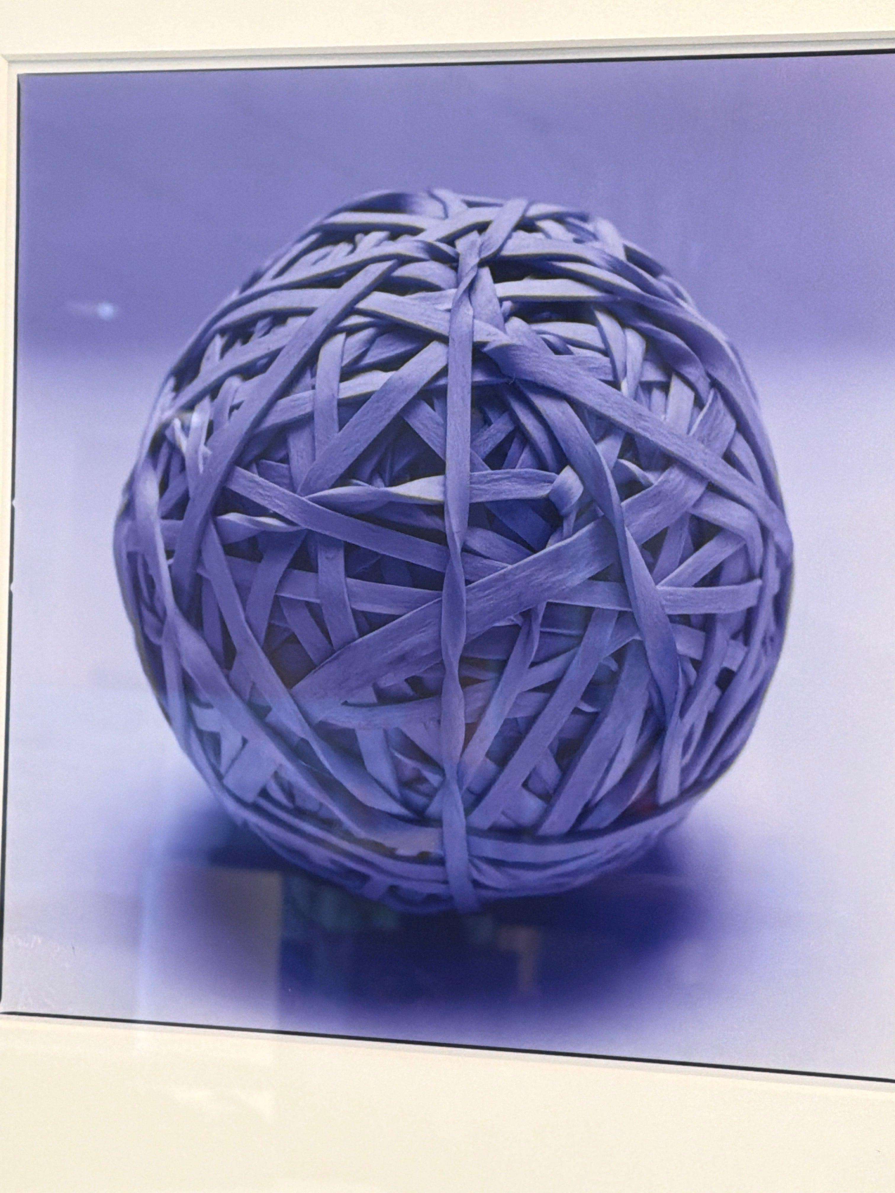 Monochromatic Purple Rubber Band Ball Print by Fine Arts Studio
