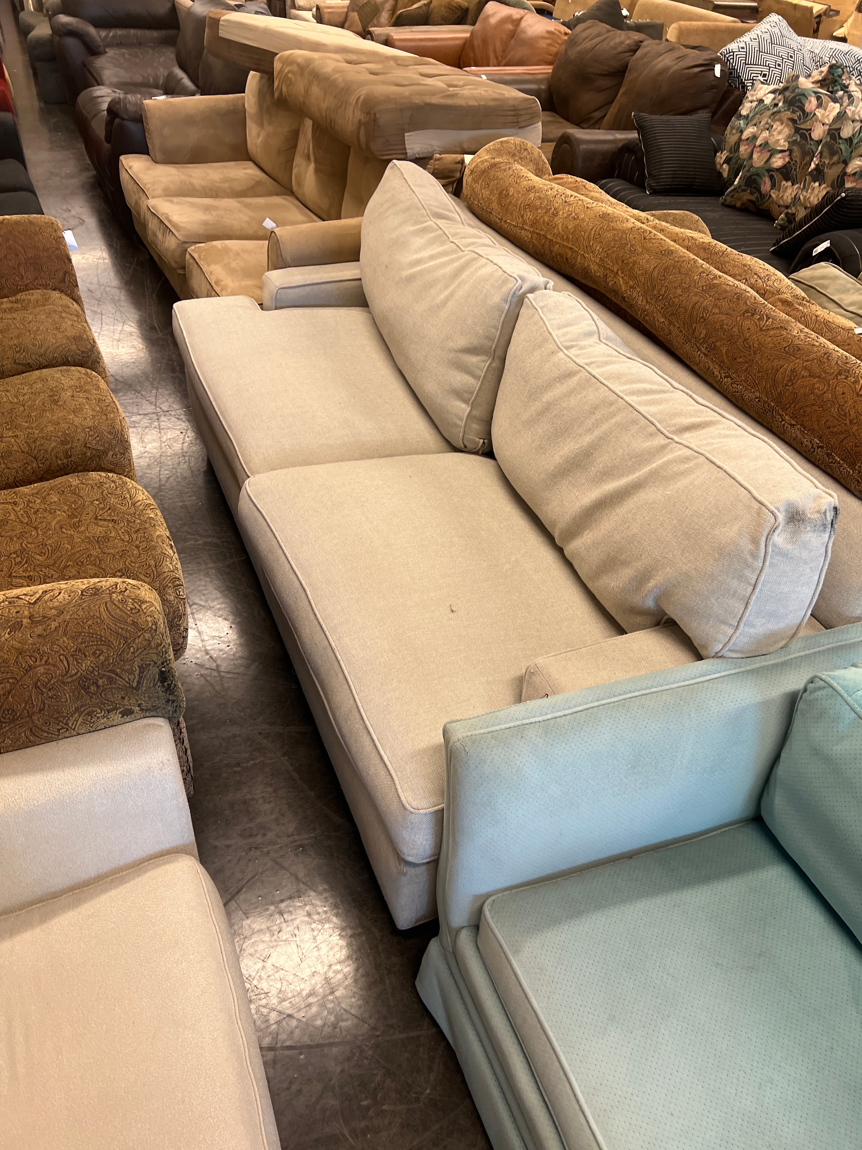 Joe Ruggiero Collection Sofa: Neutral Linen