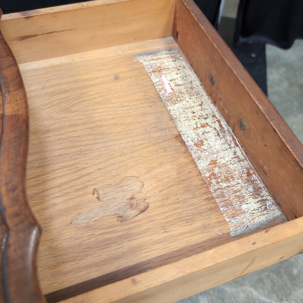 Traditional Brown Wood End Table with Two Tiers