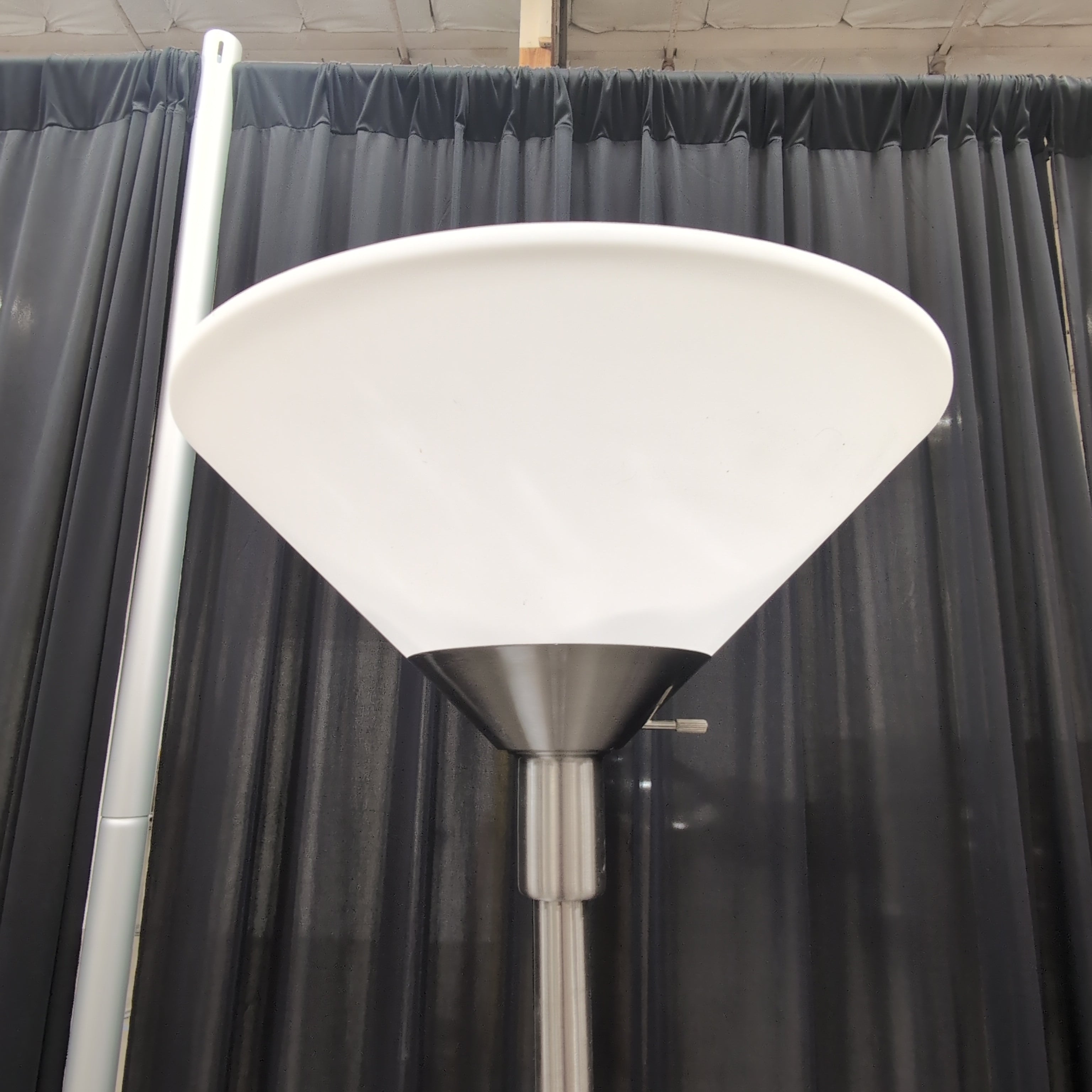 Brushed Nickel Uplight Floor Lamp with Reading Light
