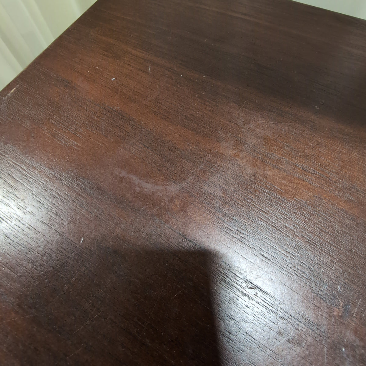 Dark Brown Wood Single-Drawer Desk