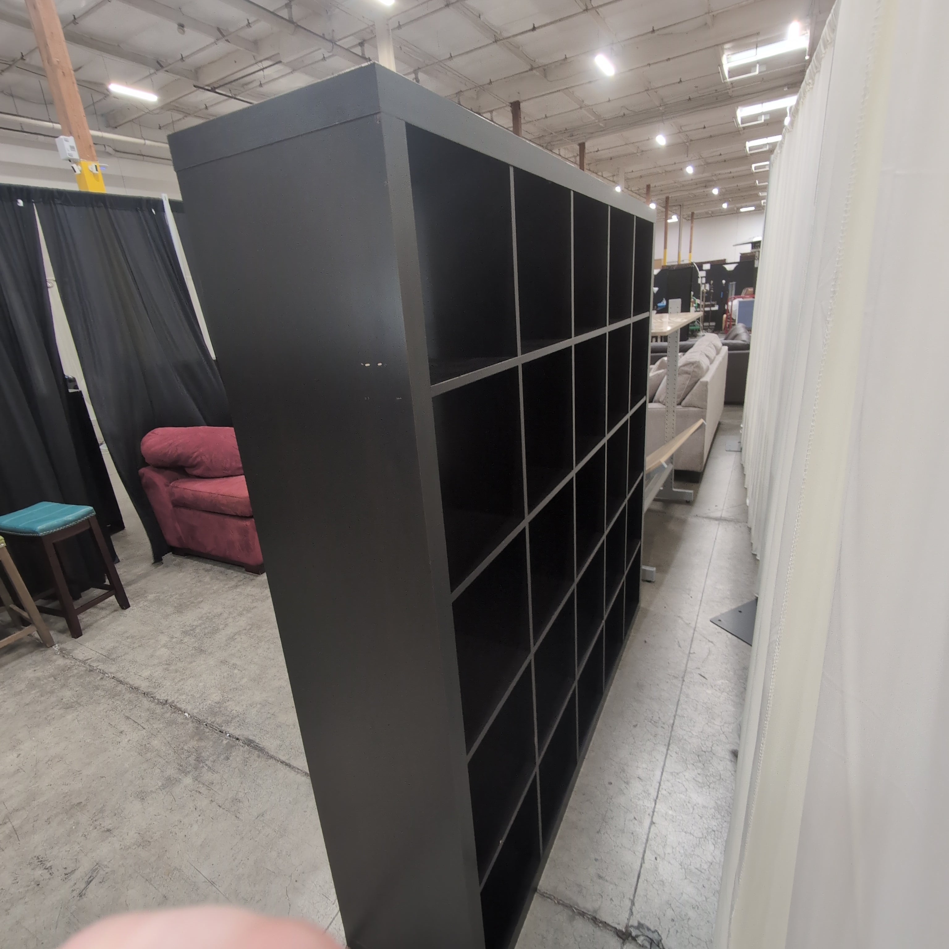 Dark Brown 25-Cube Storage Bookcase