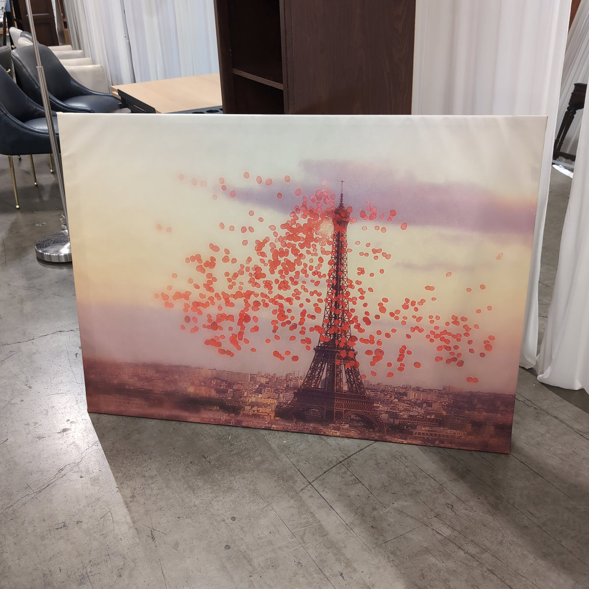 Parisian Sunset Eiffel Tower Canvas Print