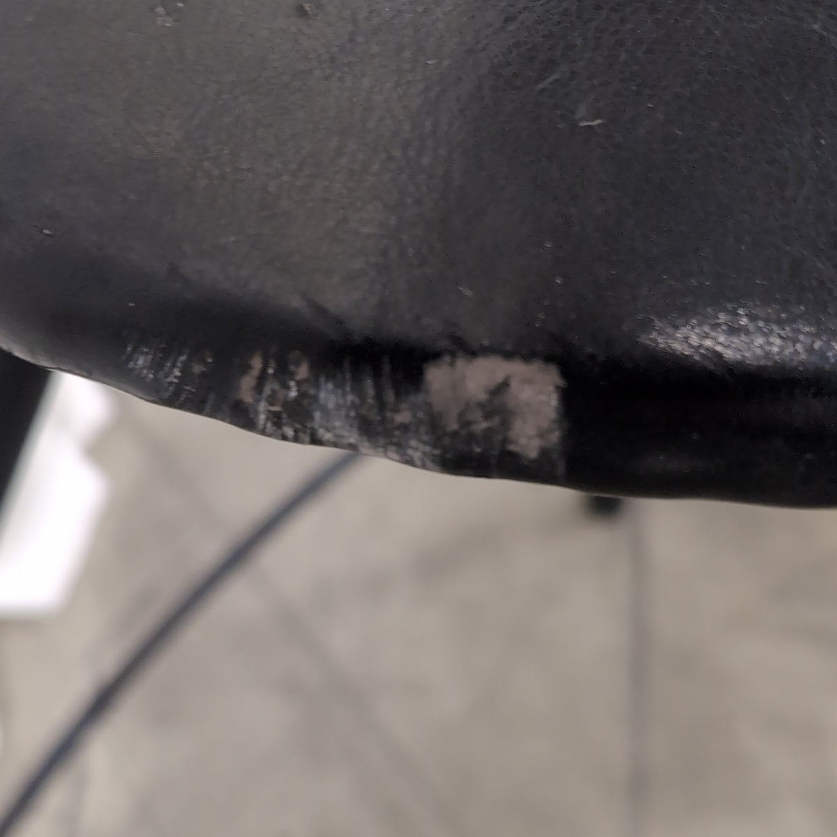 Pair of Black Round Seat Stools with Metal Legs