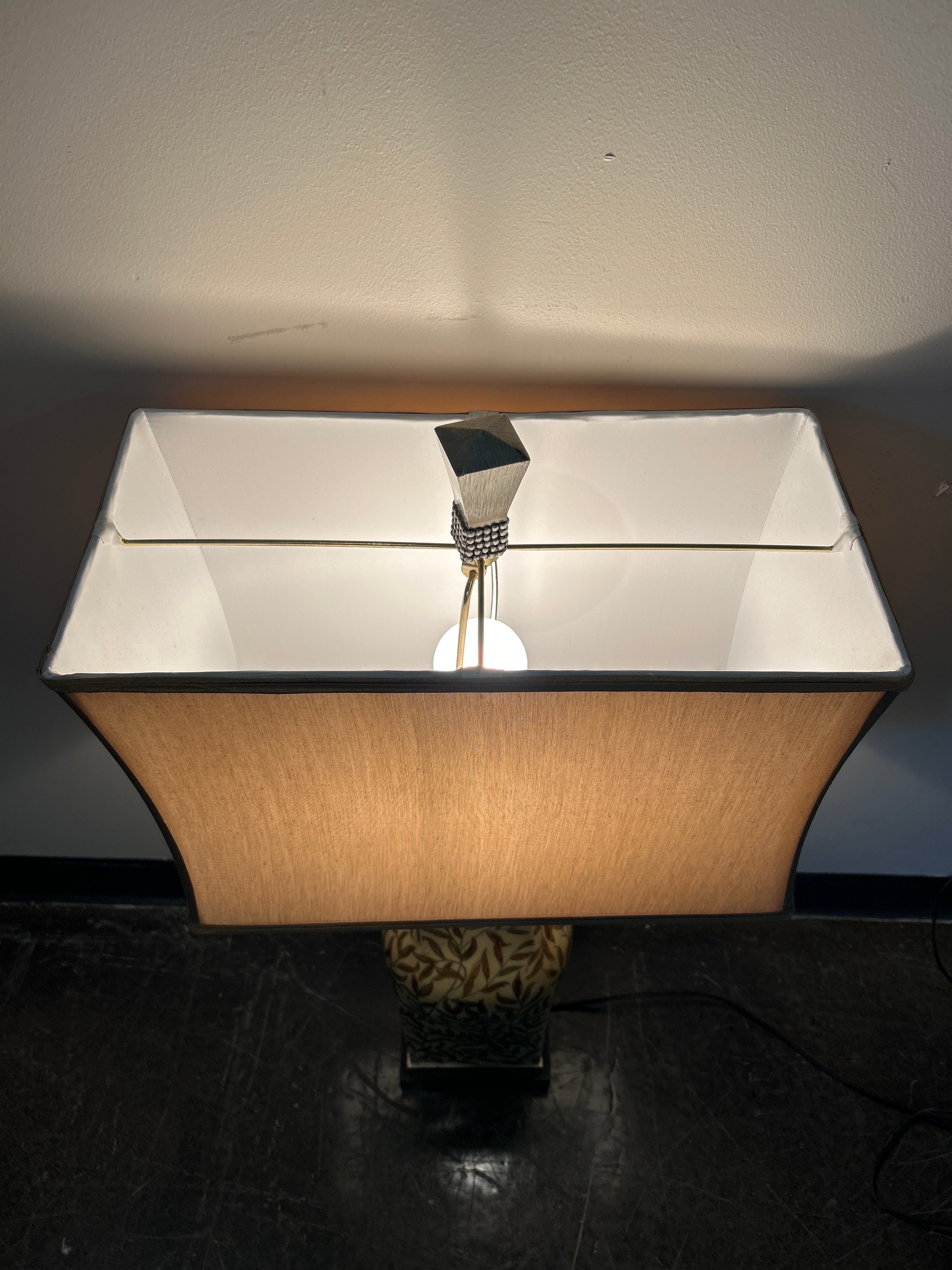 Elegant Ceramic Table Lamp with Beige Lampshade