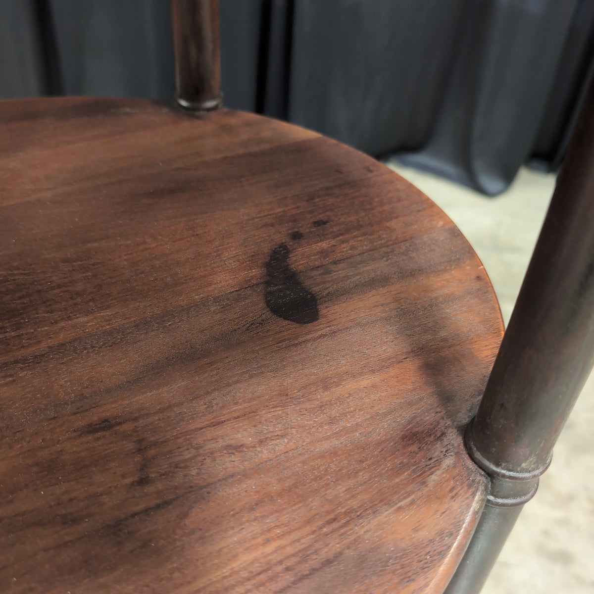 Dark Brown Three-Tiered Wood End Table
