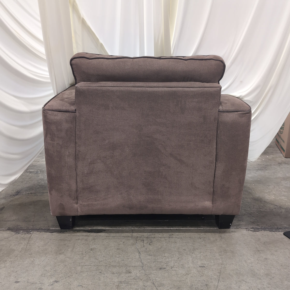 Grey Microfiber Contemporary Armchair