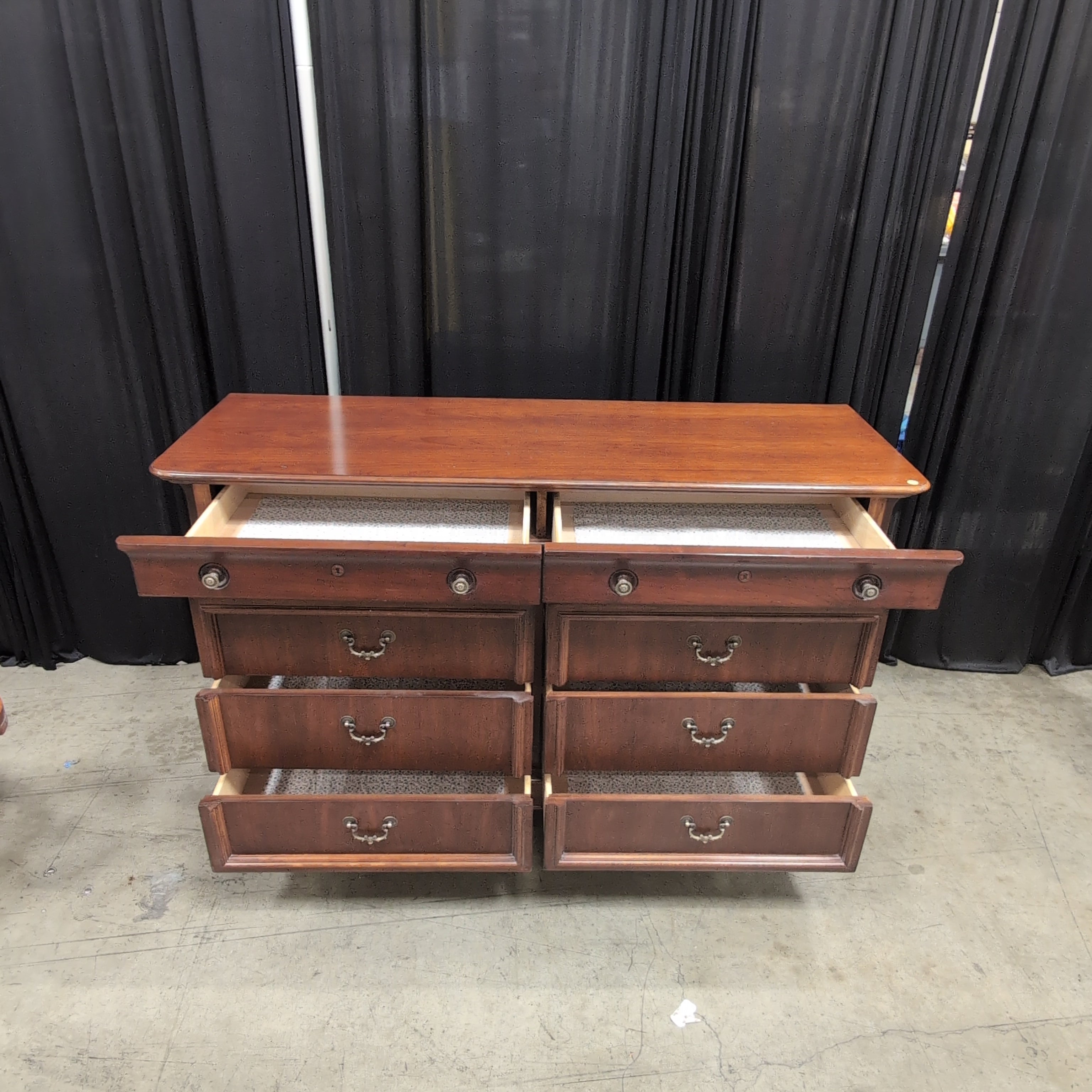 Lexington Dark Wood Traditional Dresser with Ornate Hardware