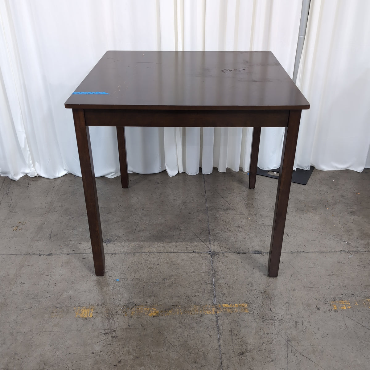 Square Contemporary Dining Table in Dark Wood