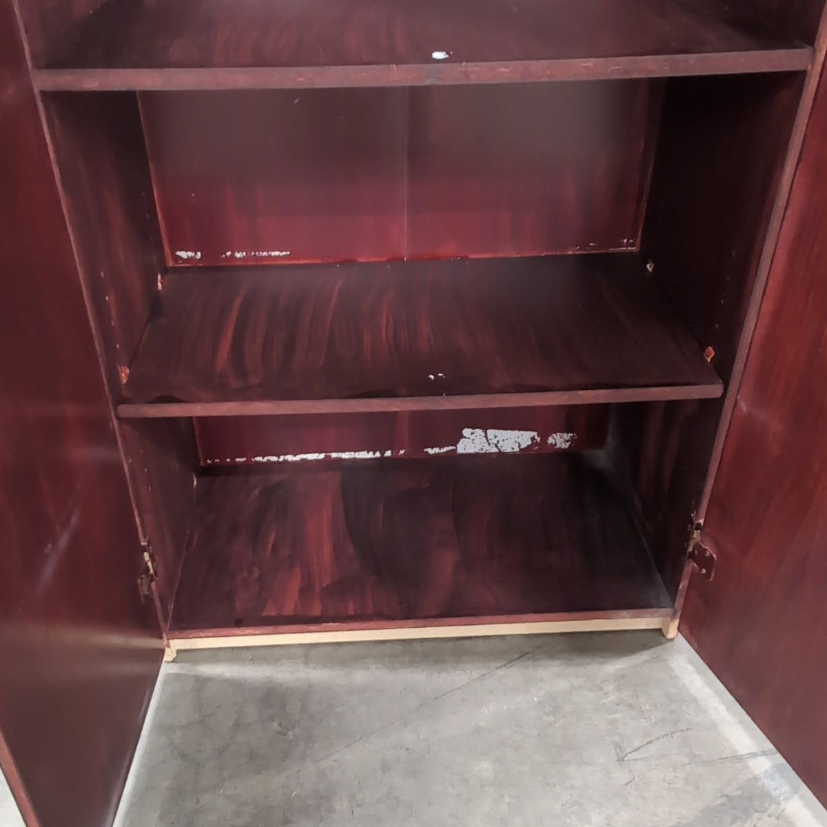 Dark Brown Wood Two-Door Storage Cabinet