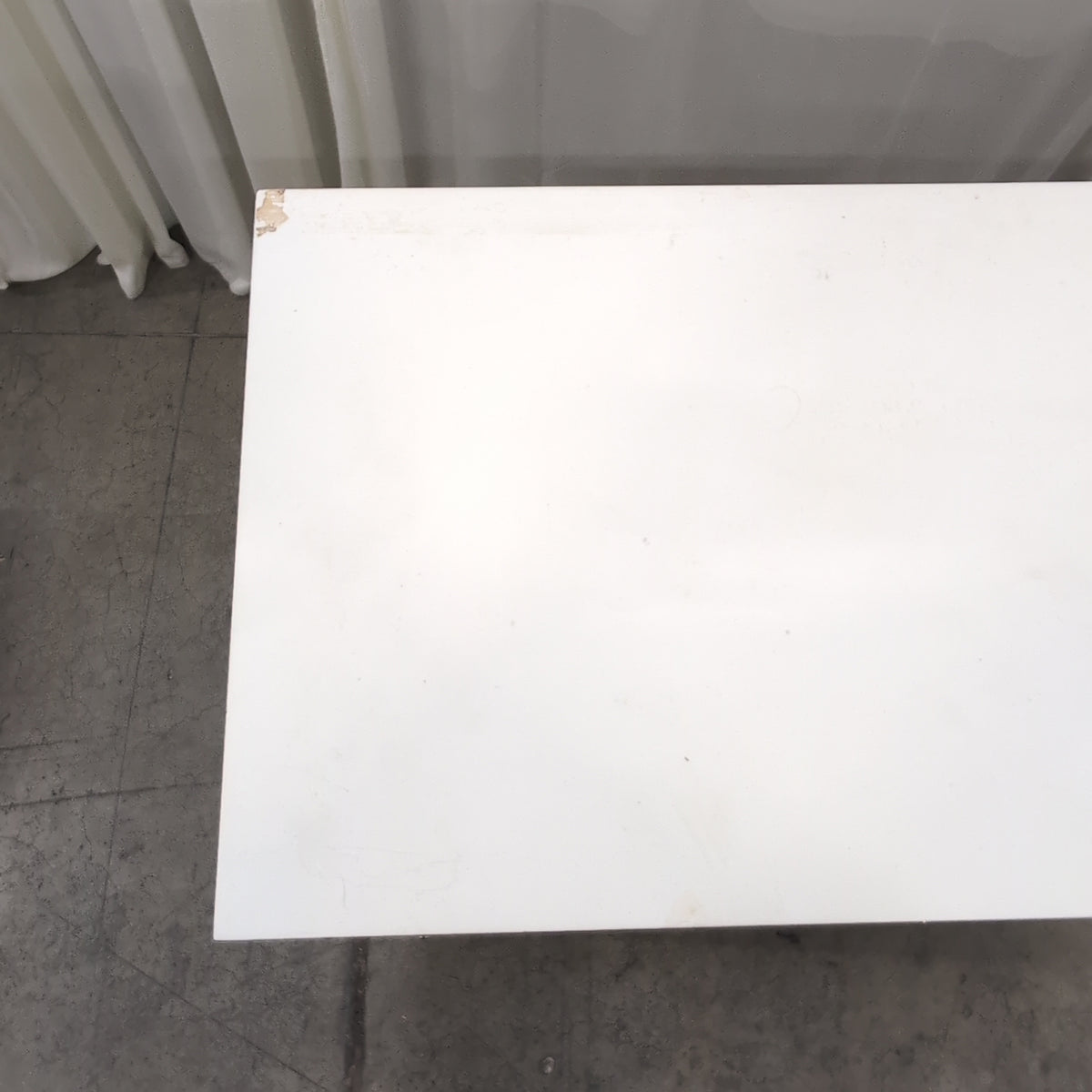 White Wood Display Cabinet with Glass Doors