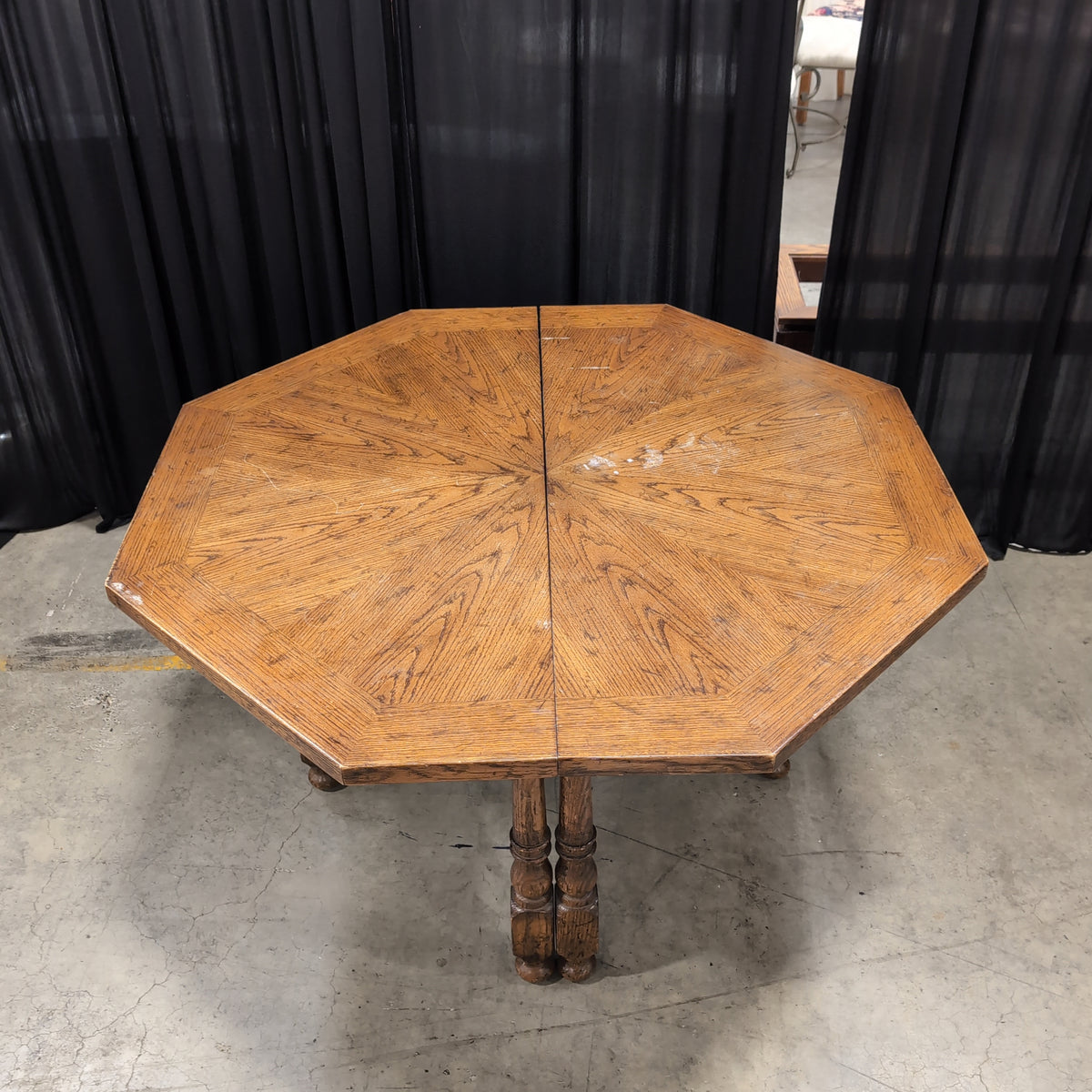 Drexel Traditional Octagonal Dining Table in Stained Wood