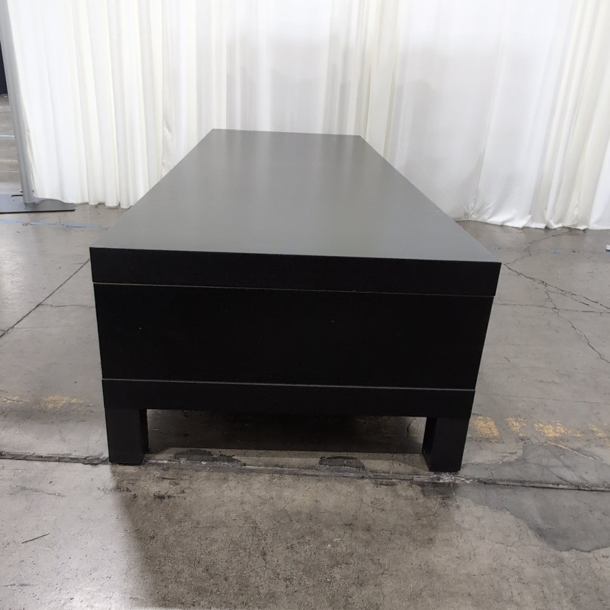 IKEA Black Rectangular Low Profile TV Stand