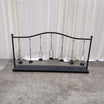 Black Wrought Iron Hanging Candle Holder Stand with Six Holders