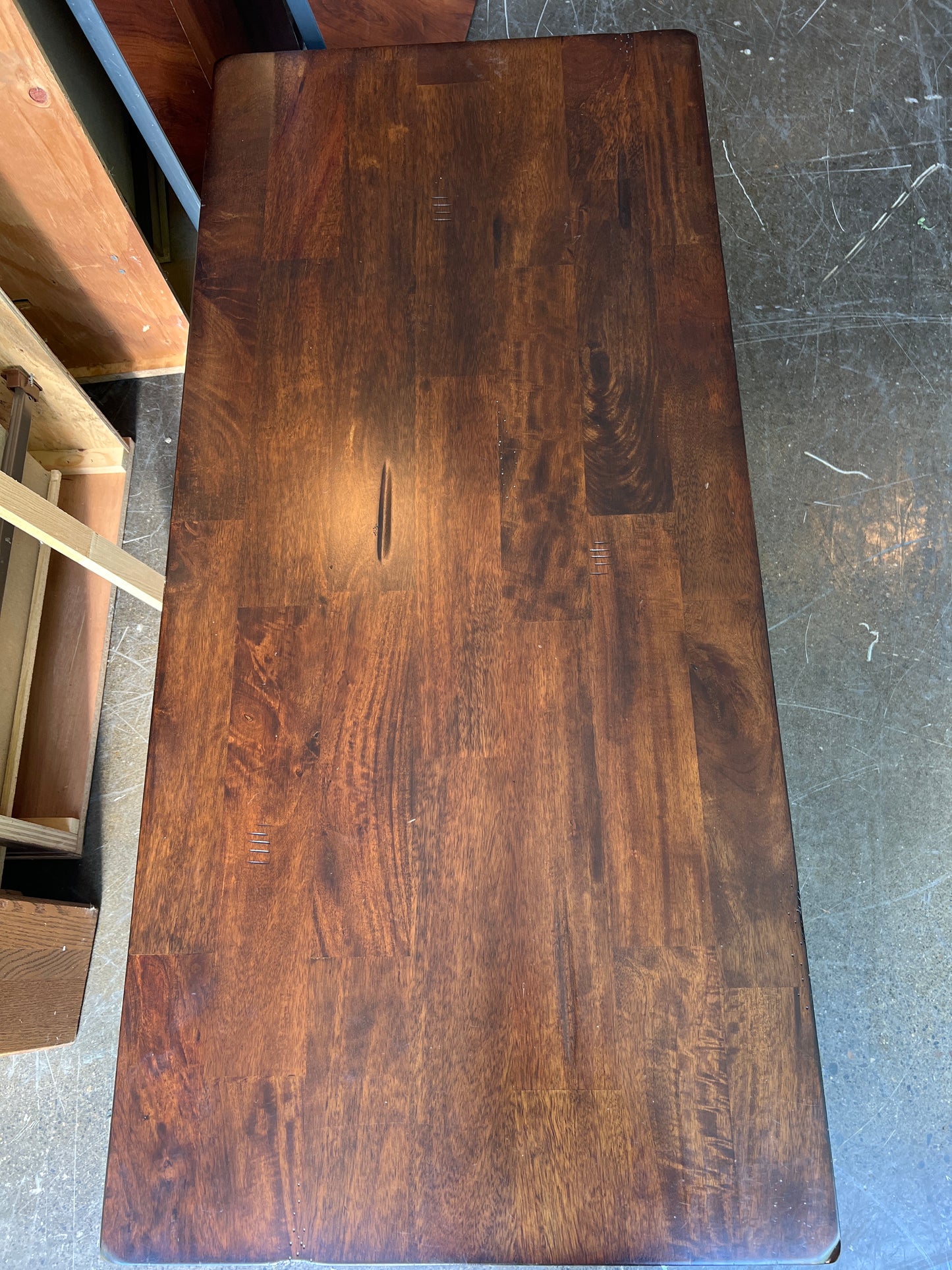 Dark Wood Coffee Table with Drawer