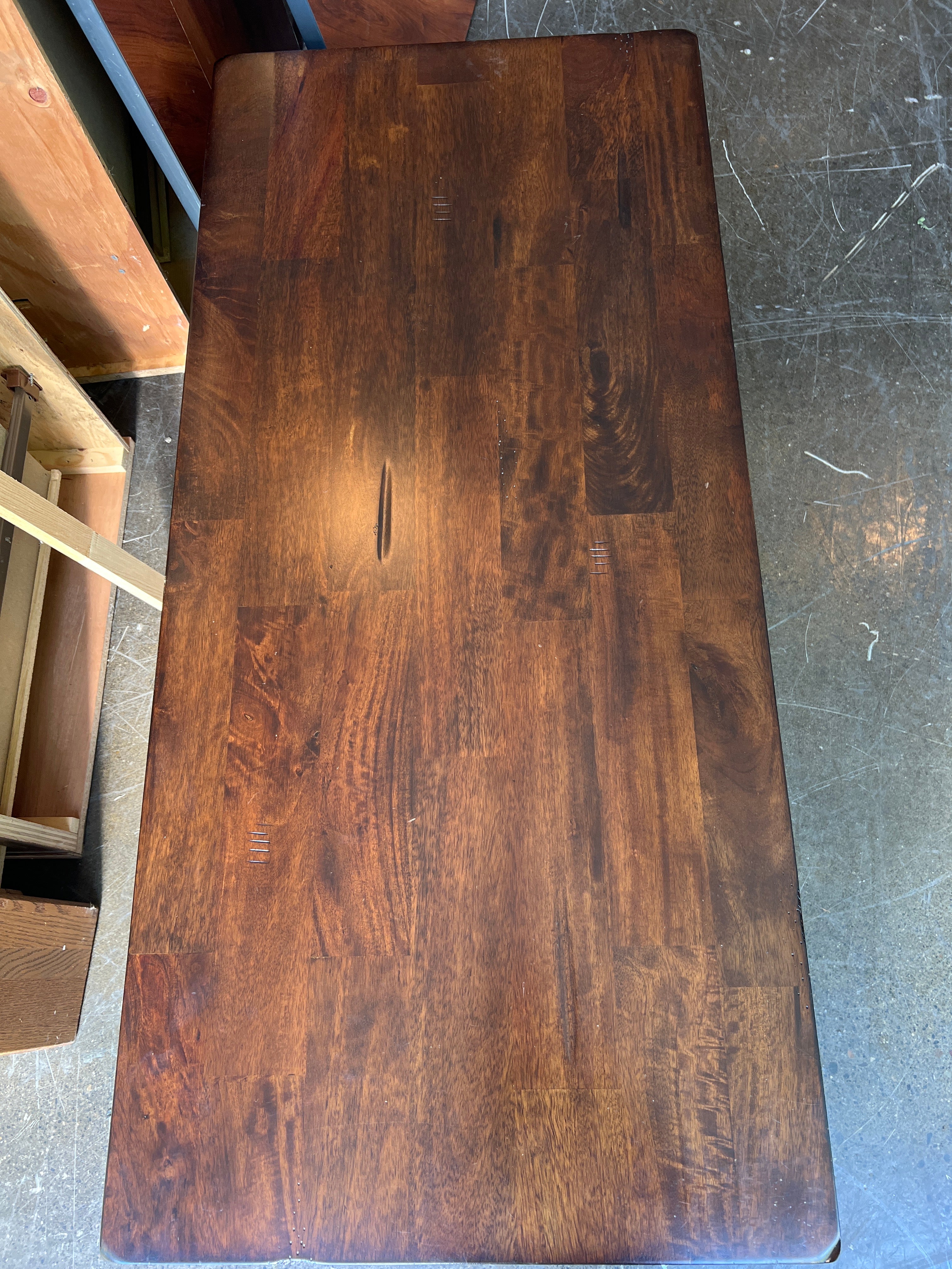 Dark Wood Coffee Table with Drawer