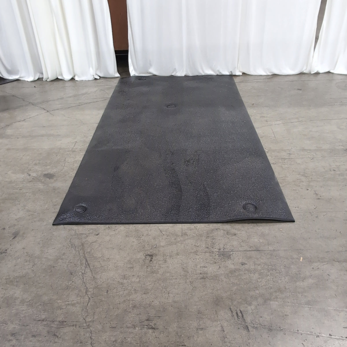 Textured Black Rectangular Floor Mat