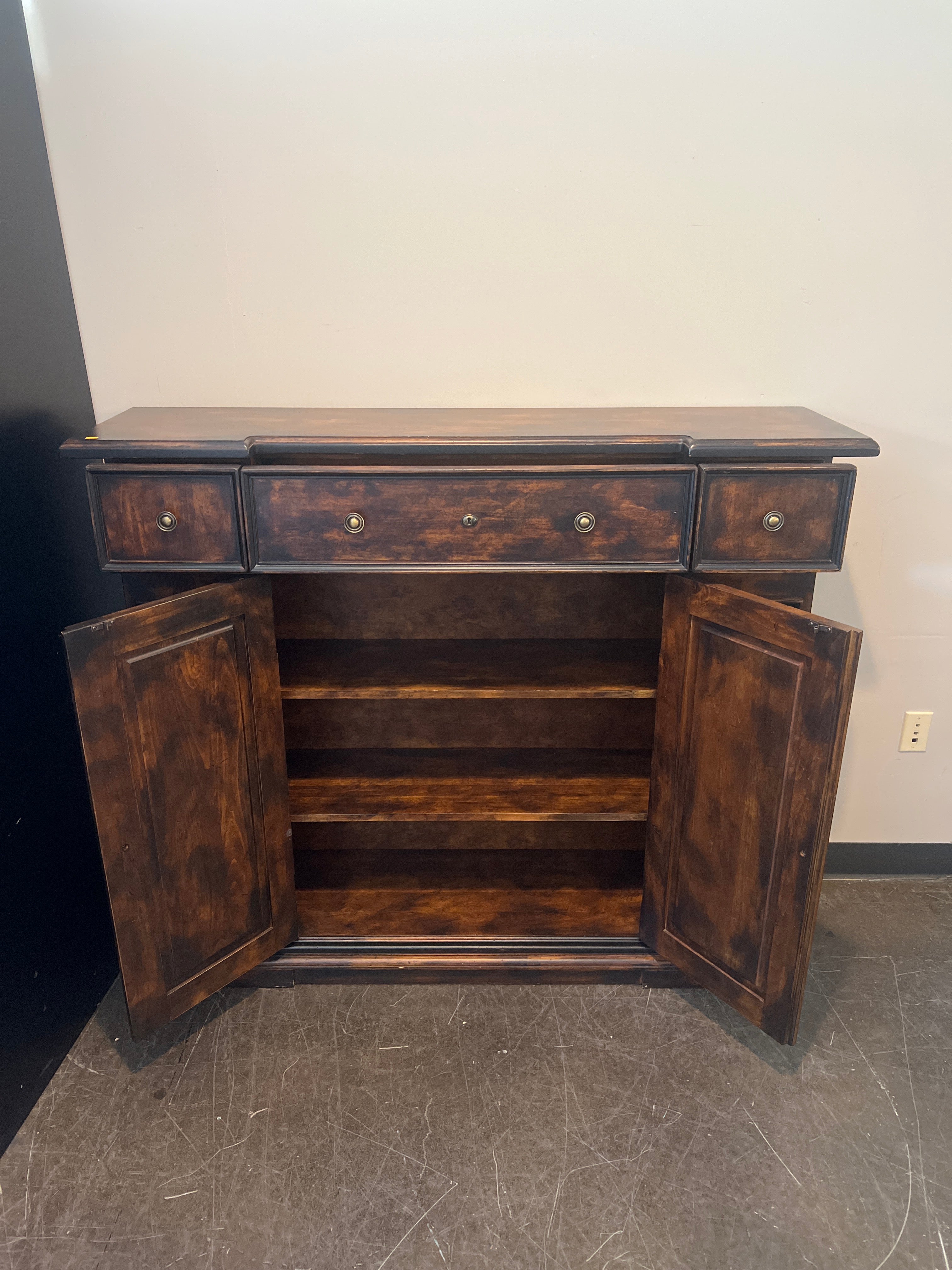 Traditional Wood Sideboard Buffet Cabinet – Rich Dark Finish