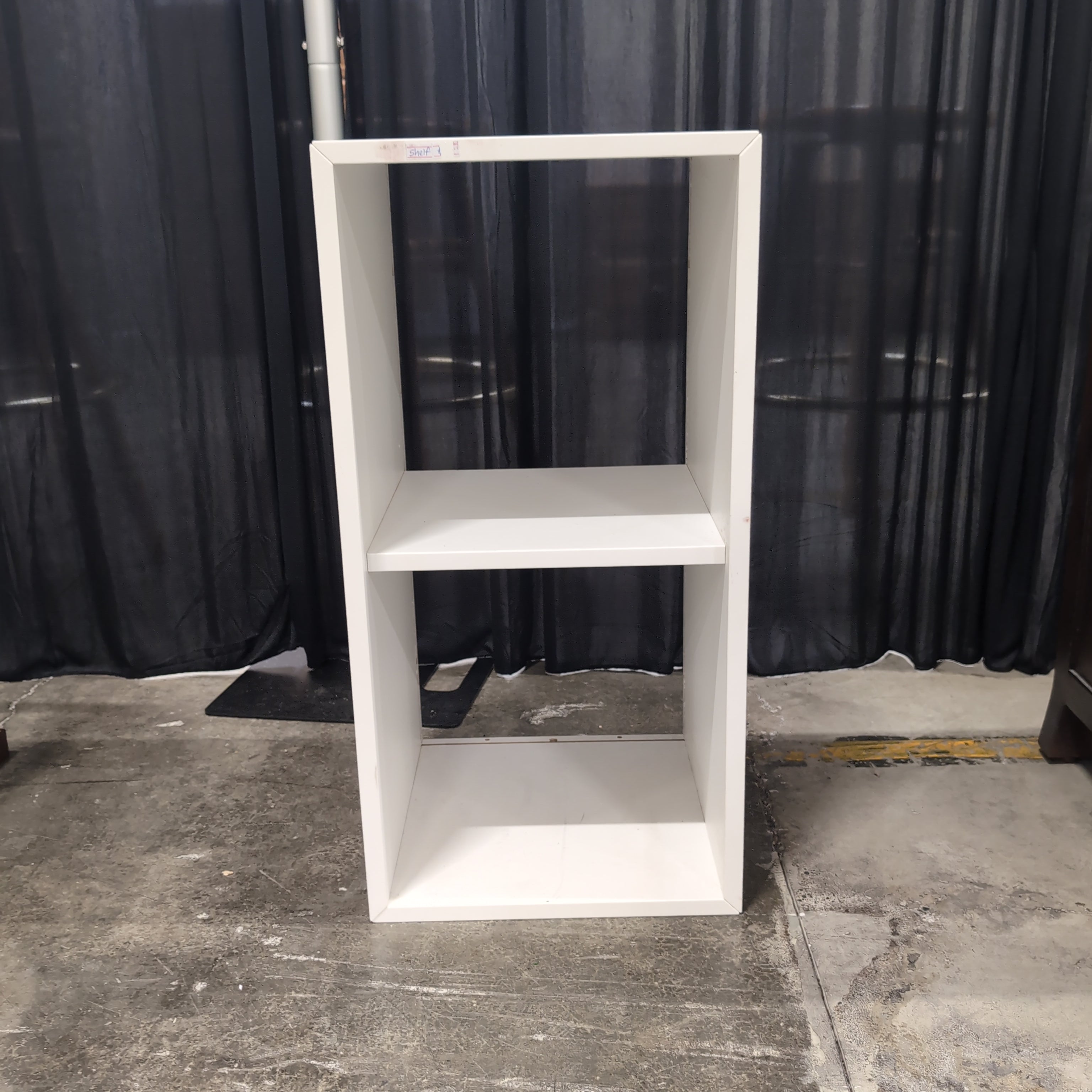 White Two-Shelf Open Bookcase