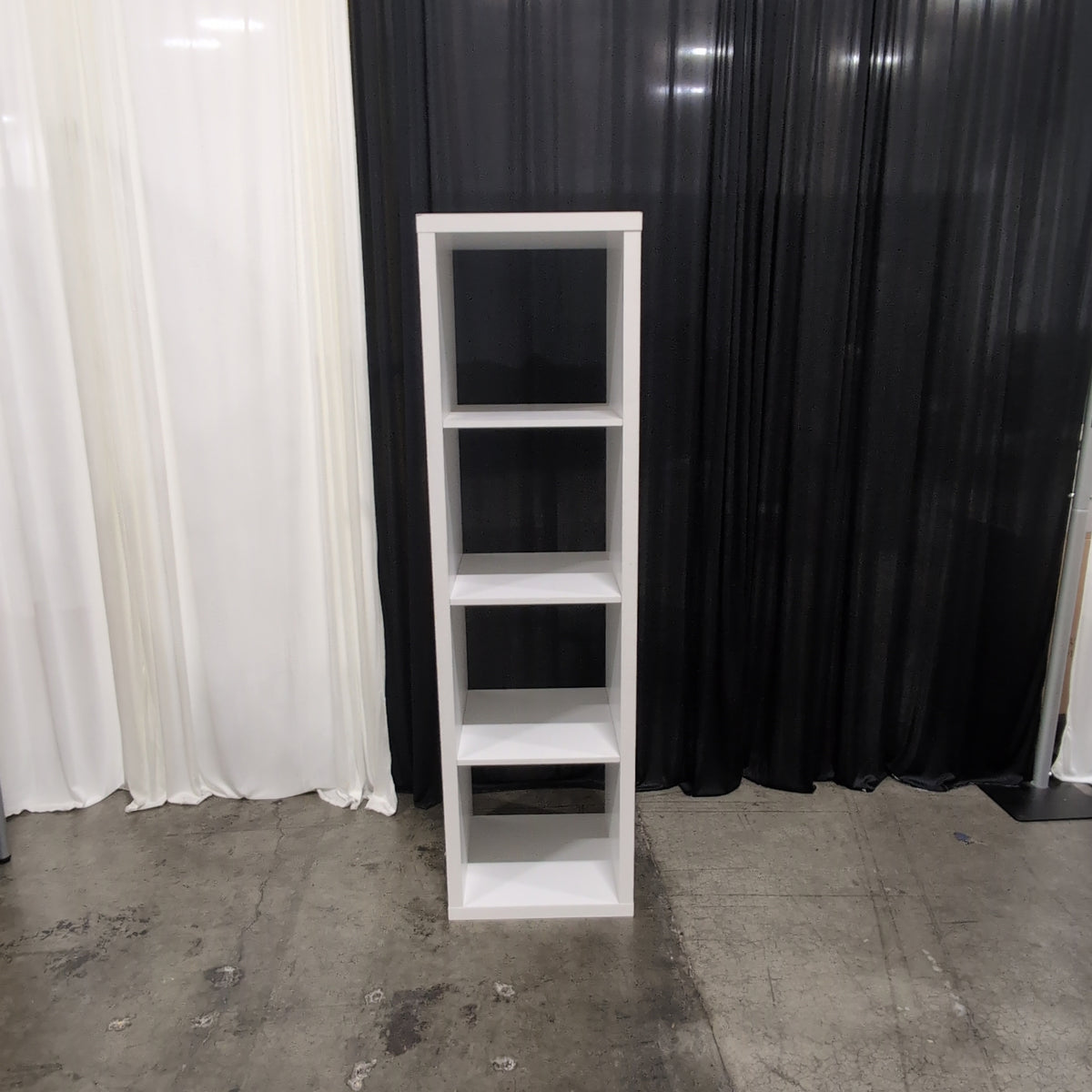 White Five-Shelf Storage Bookcase