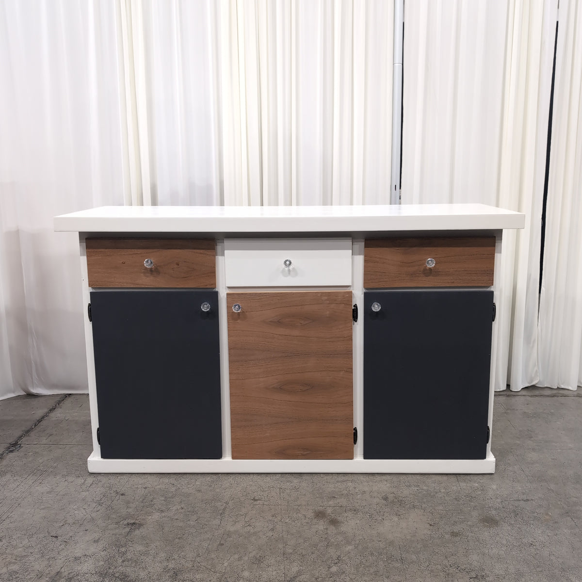 Contemporary White and Mixed Material Buffet