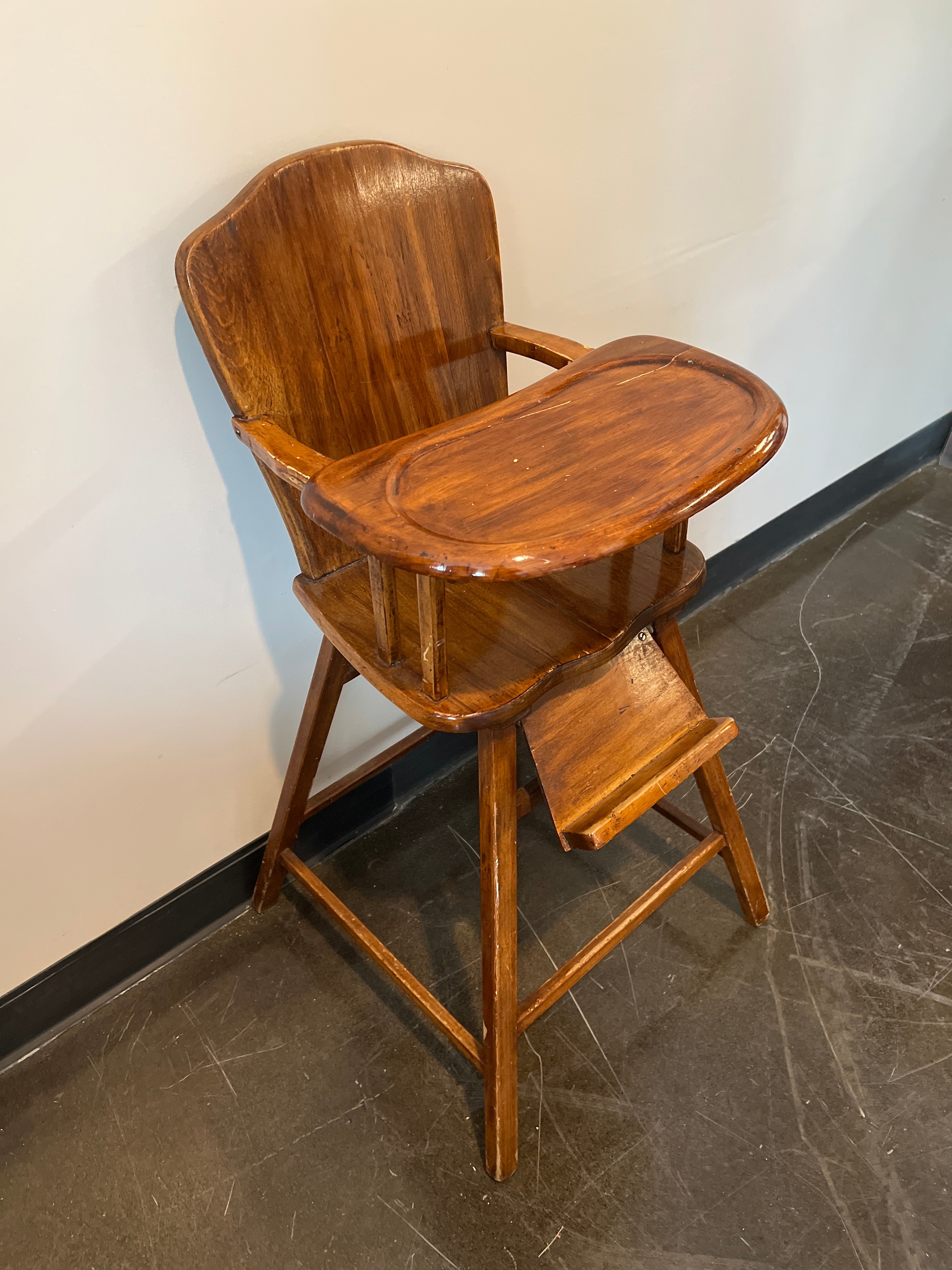 Vintage Solid Wood High Chair