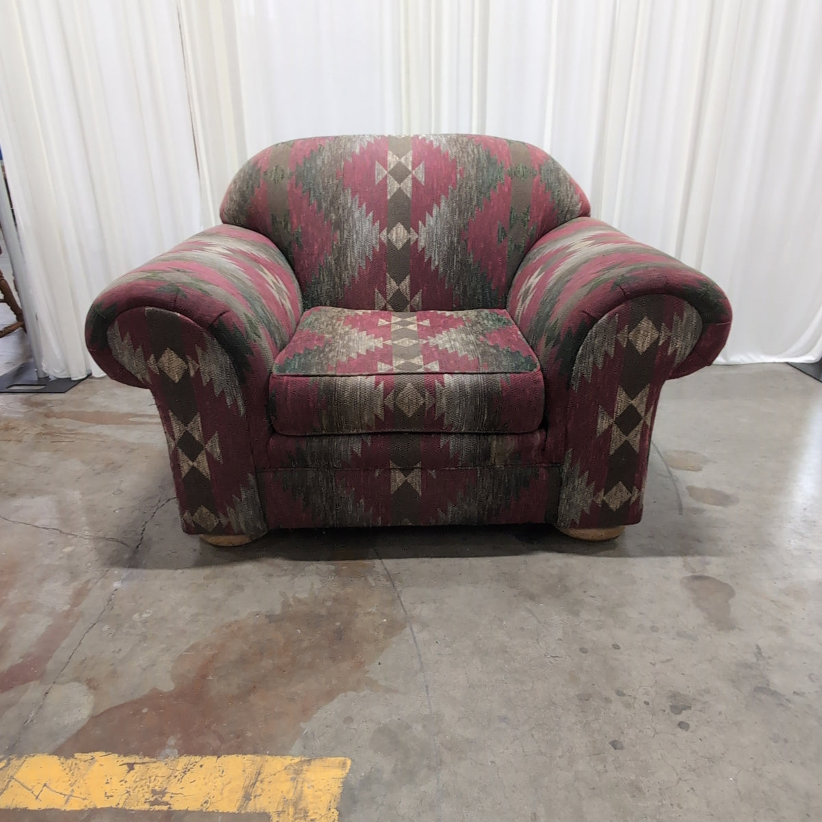 Southwestern Pattern Upholstered Armchair