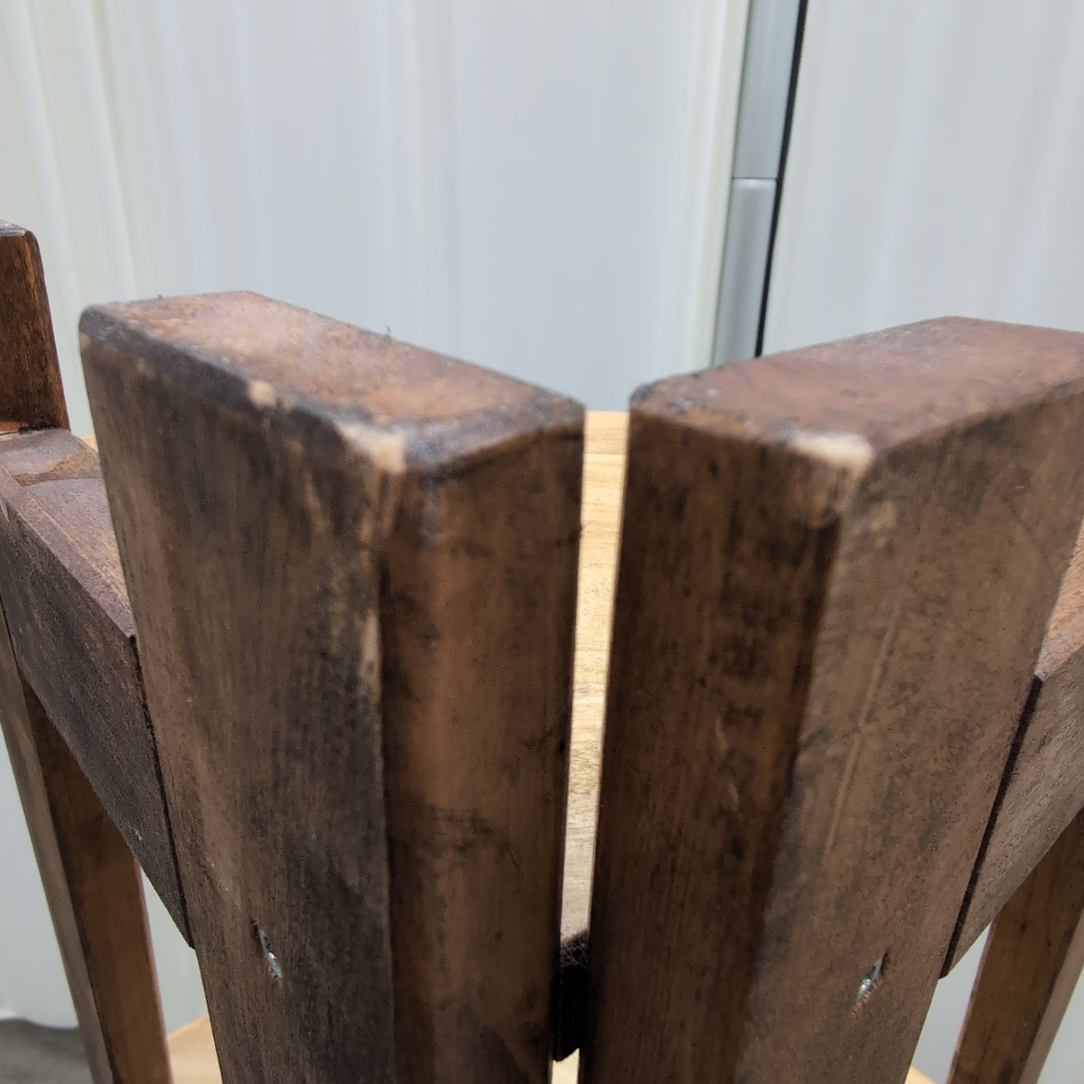 Brown Wood Ladder Style Corner Bookcase