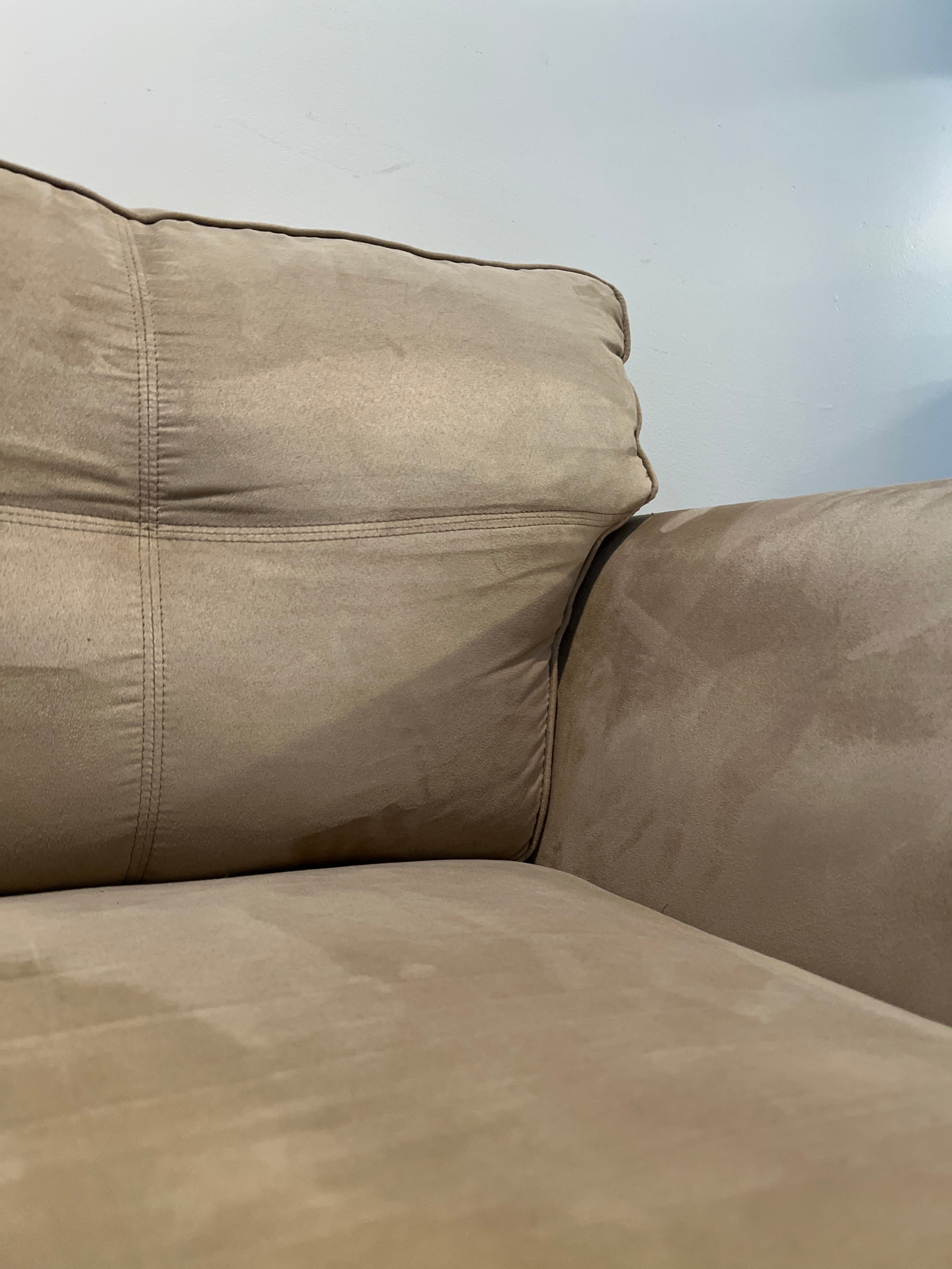 Cozy Brown Microfiber Sofa