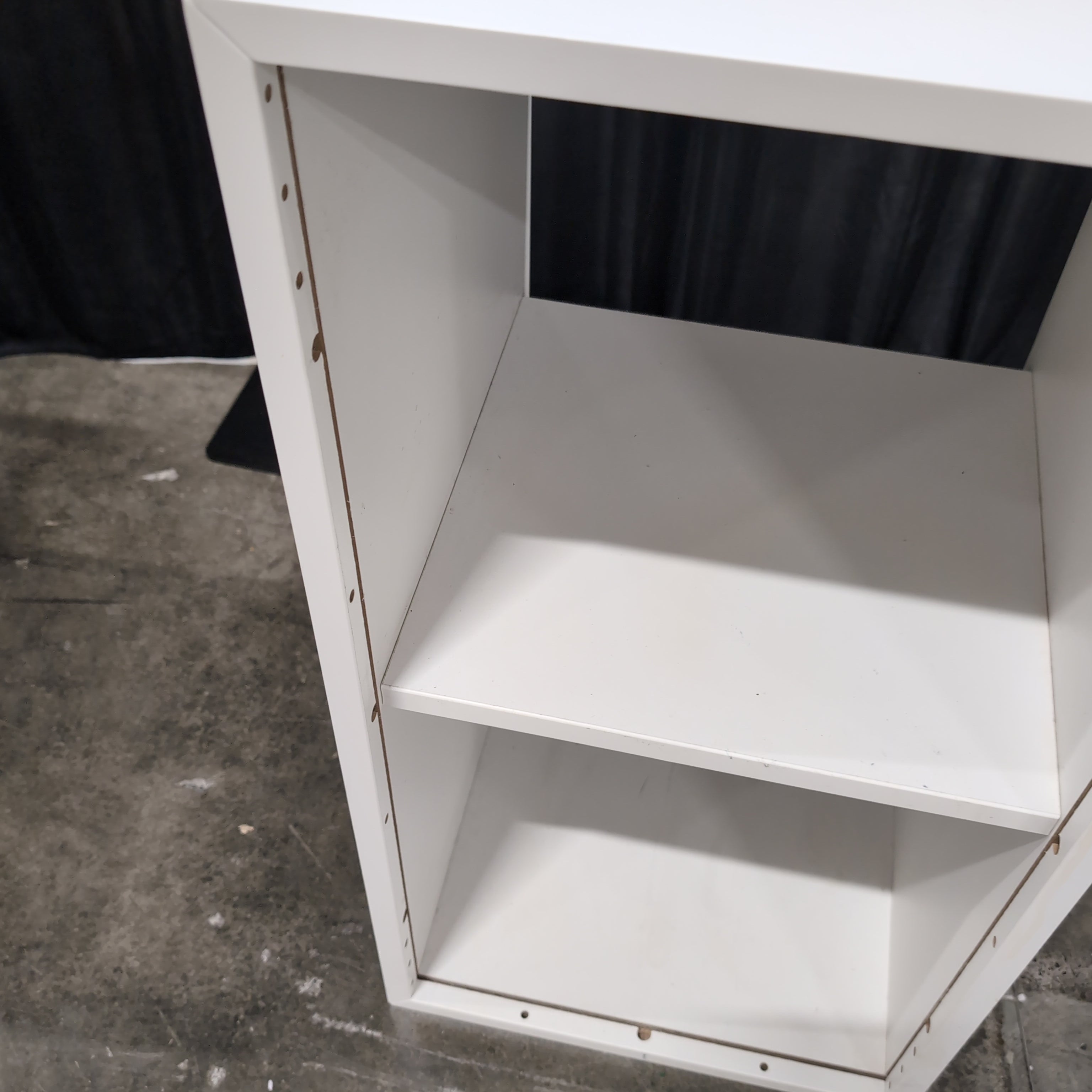 White Two-Shelf Open Bookcase